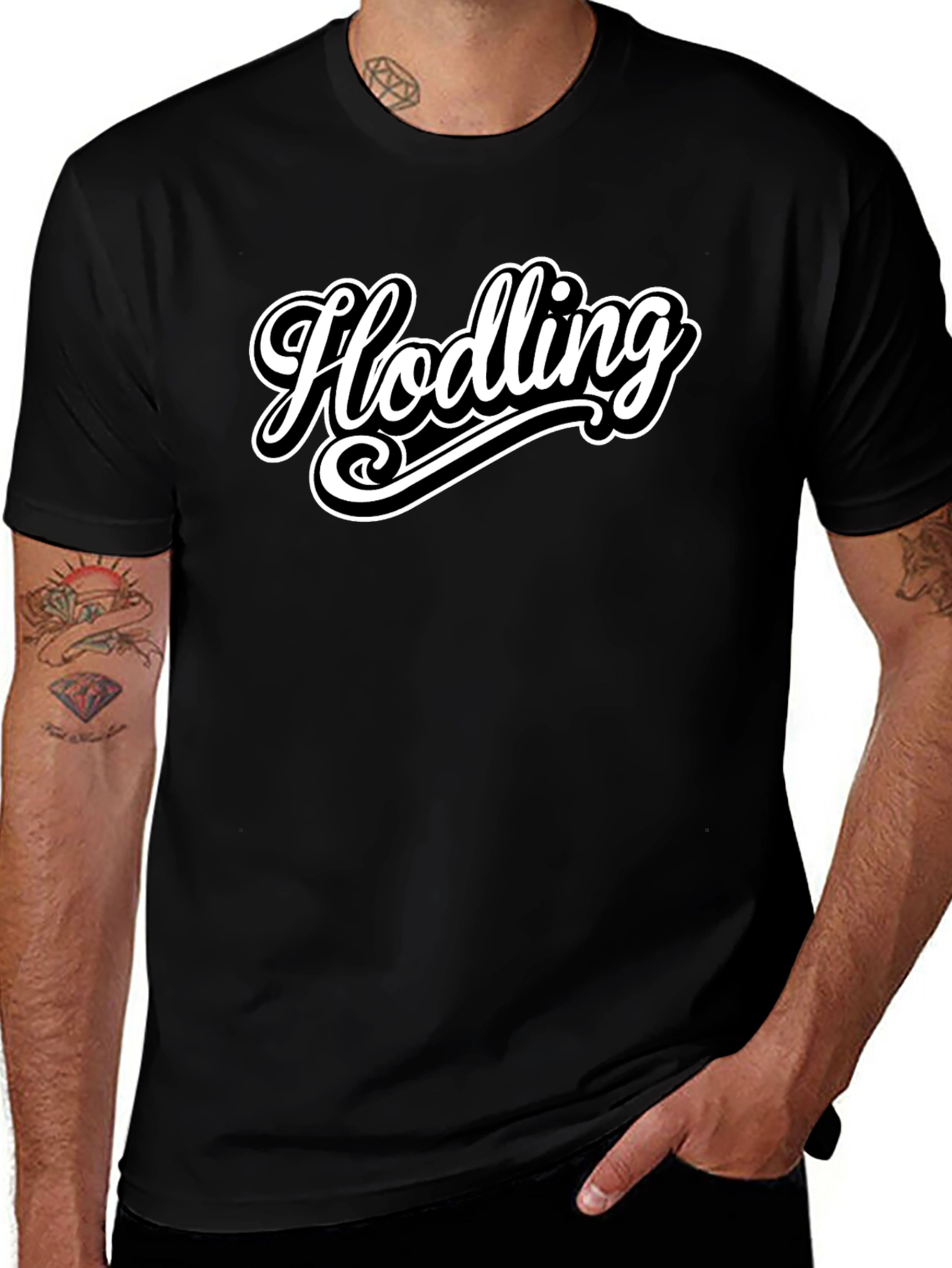 Hodling Crypto T-Shirt - Black Cotton Tee