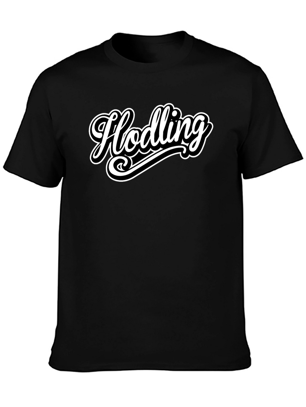 Hodling Crypto T-Shirt - Black Cotton Tee