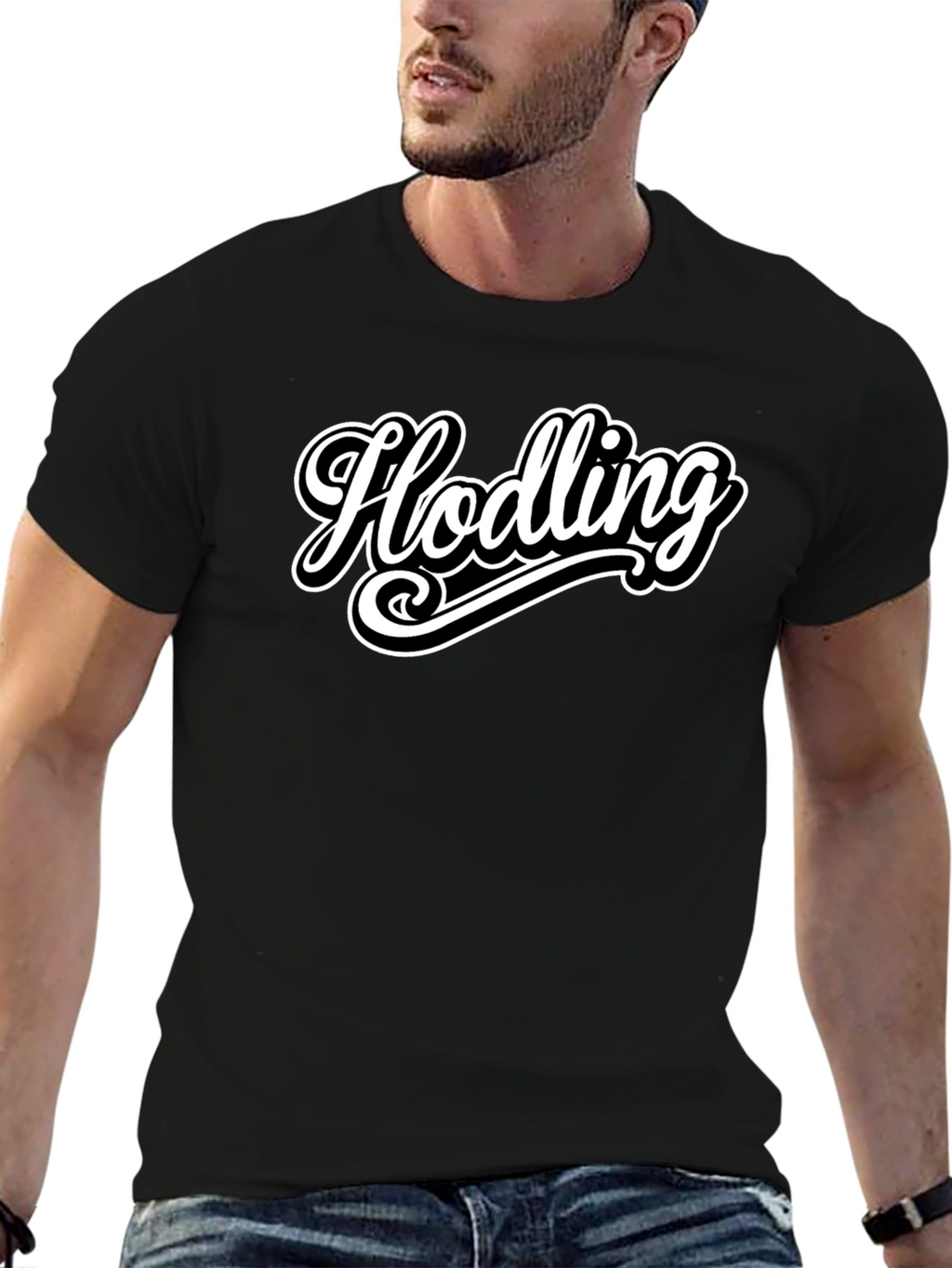 Hodling Crypto T-Shirt - Black Cotton Tee