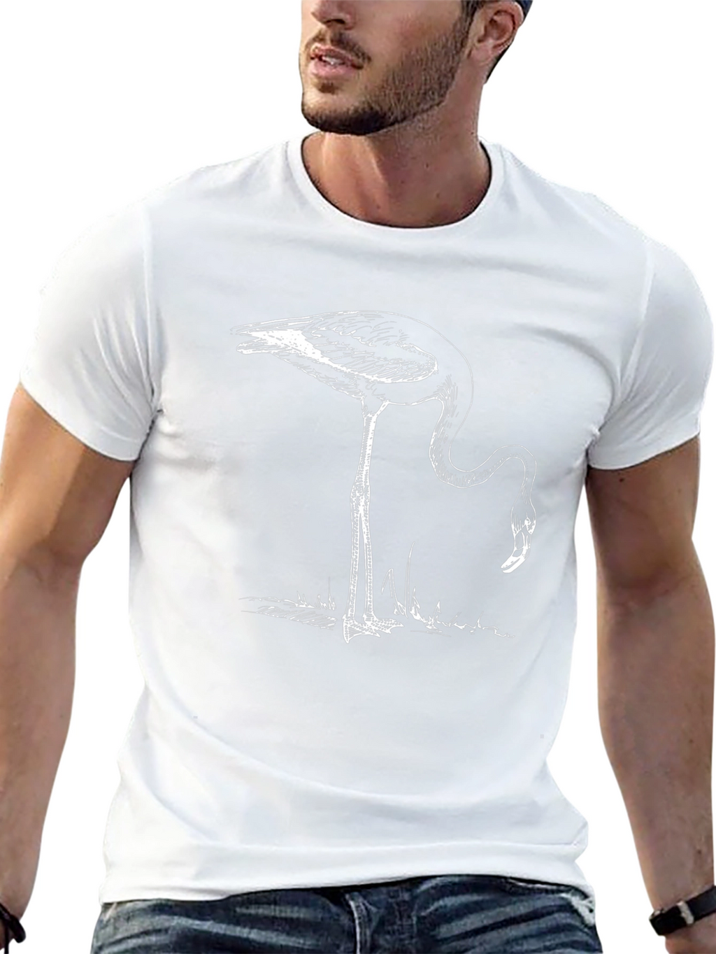 Flamingo Graphic Black T-Shirt