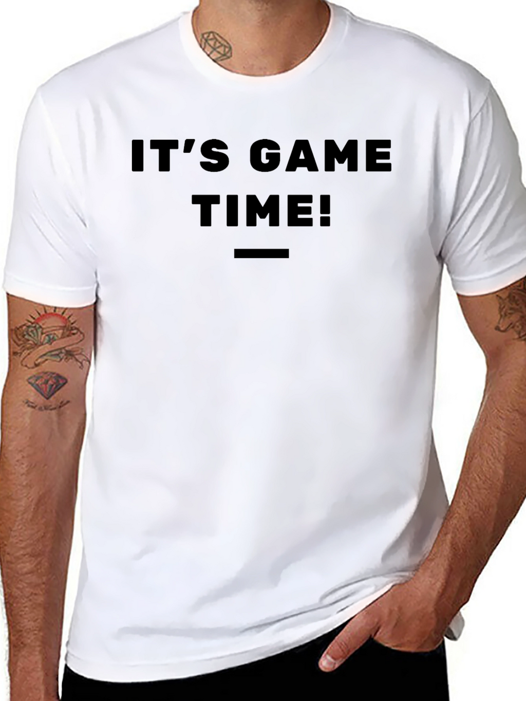 Its Game Time Black Graphic Tee