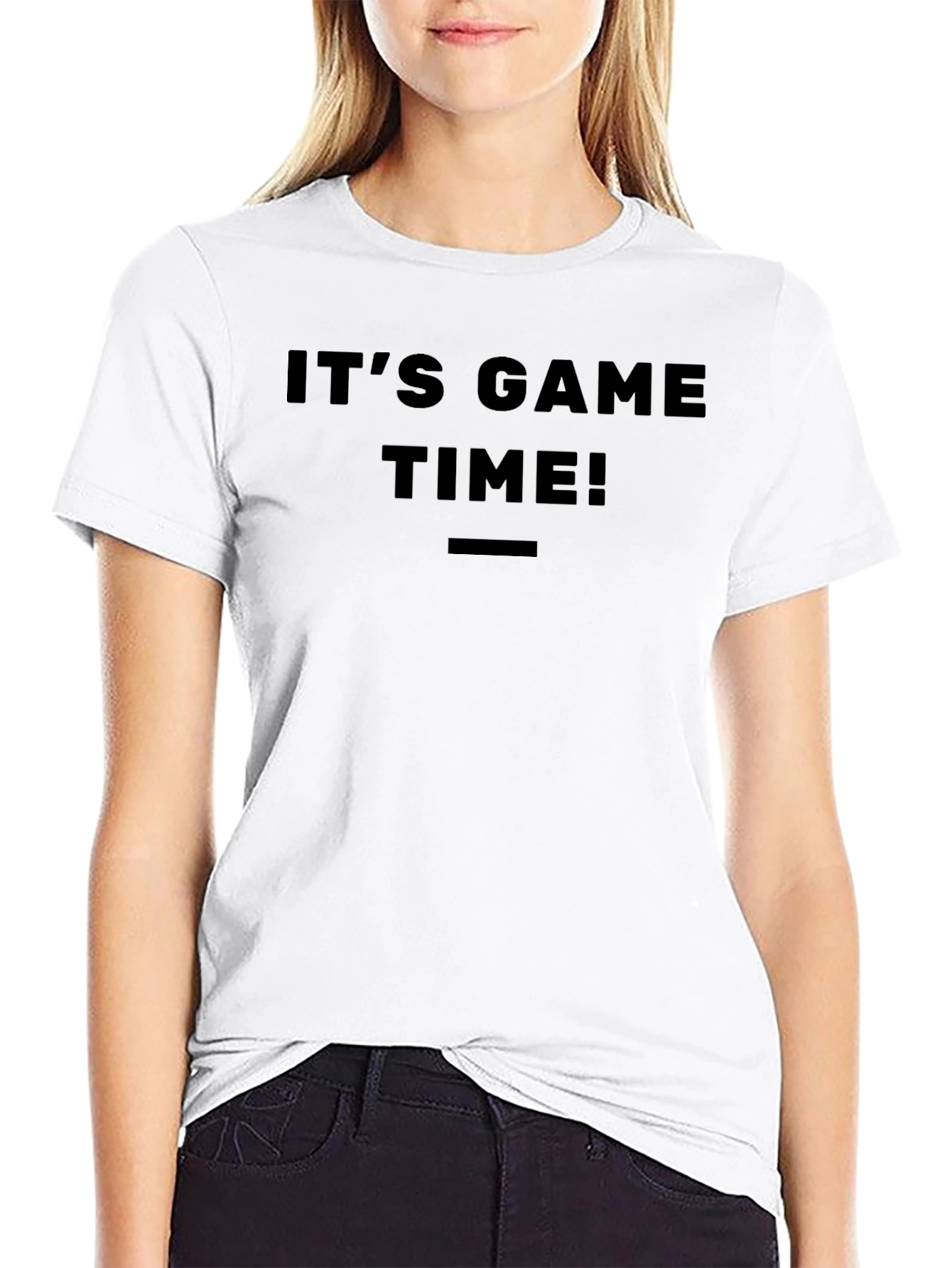 Its Game Time Black Graphic Tee