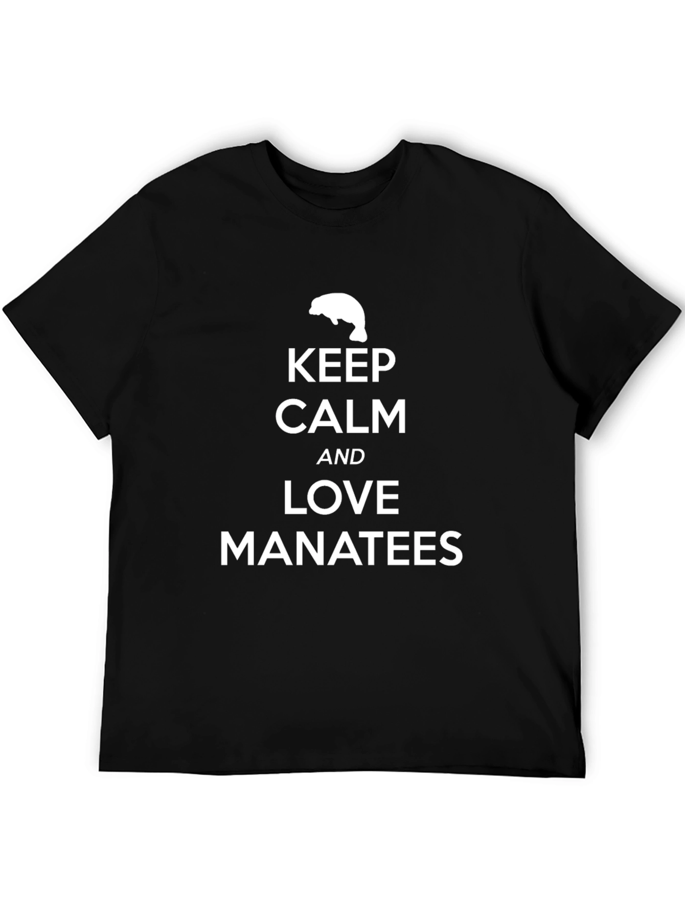 Keep Calm and Love Manatees Graphic T-Shirt