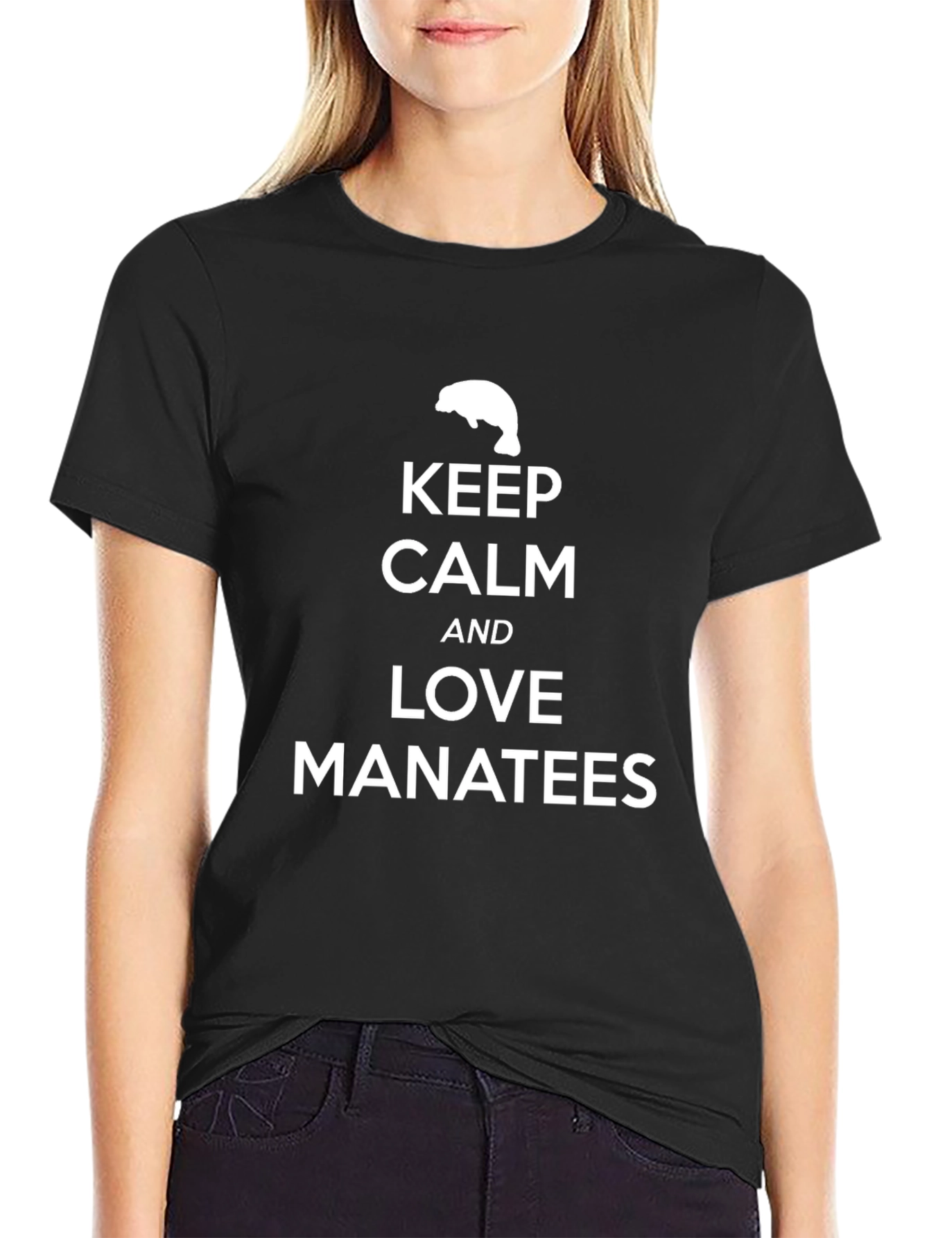 Keep Calm and Love Manatees Graphic T-Shirt