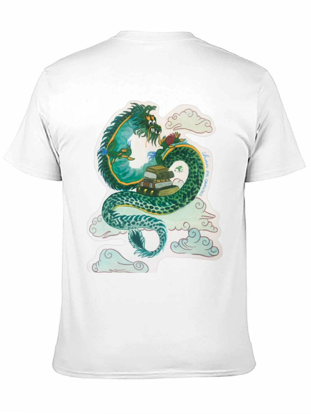 Dragon with Books Graphic T-Shirt