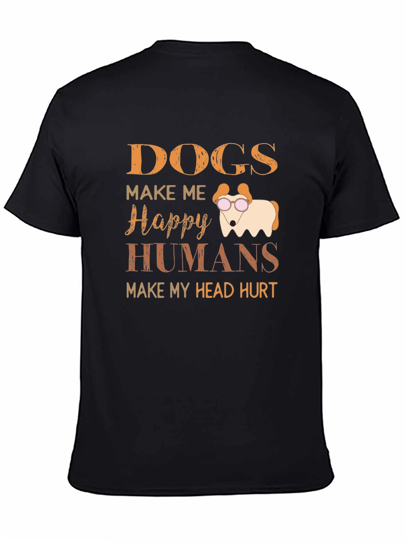Dogs Make Me Happy Graphic T-Shirt