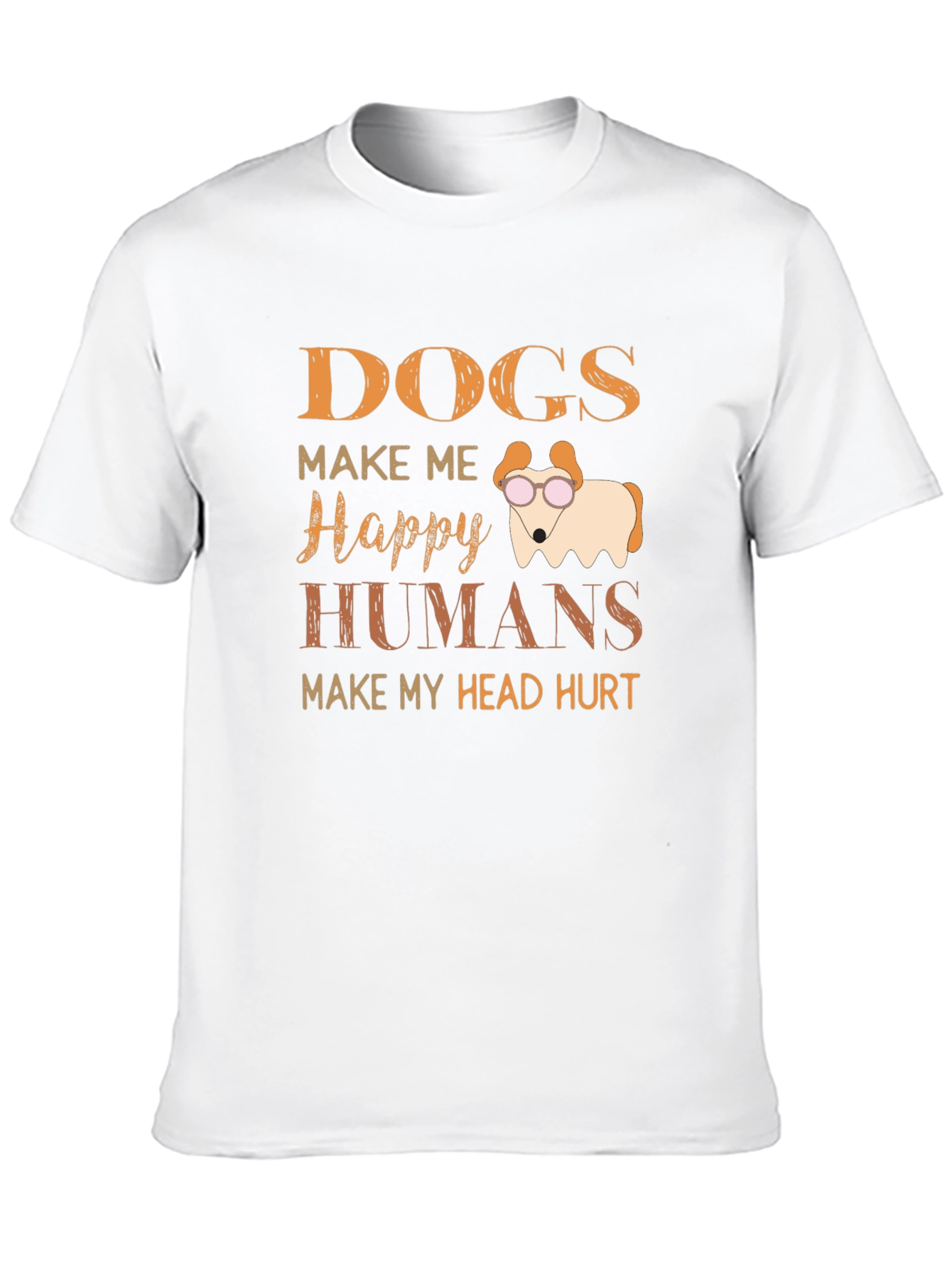 Dogs Make Me Happy Graphic T-Shirt