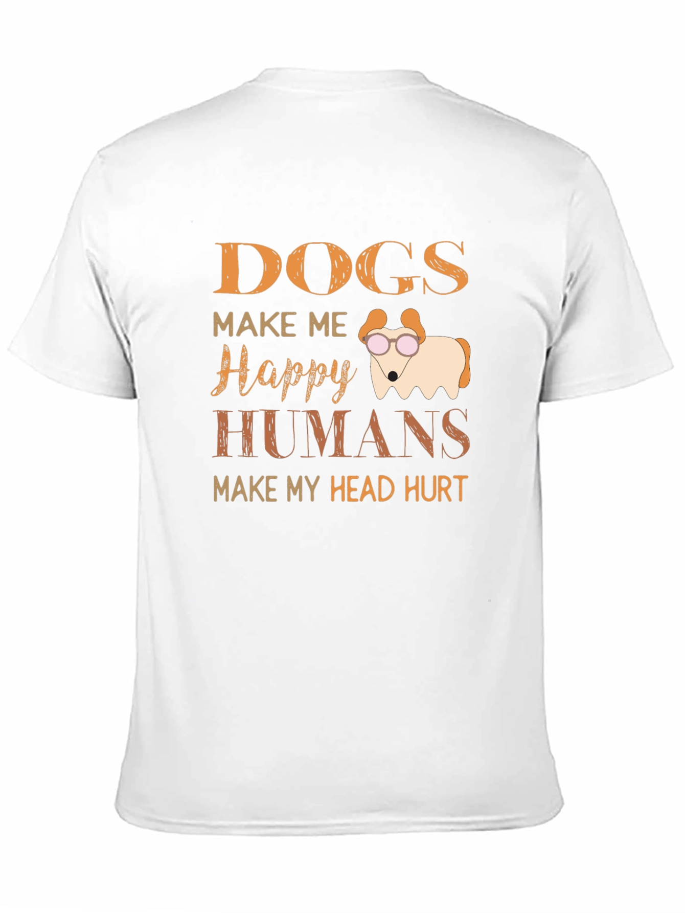 Dogs Make Me Happy Graphic T-Shirt