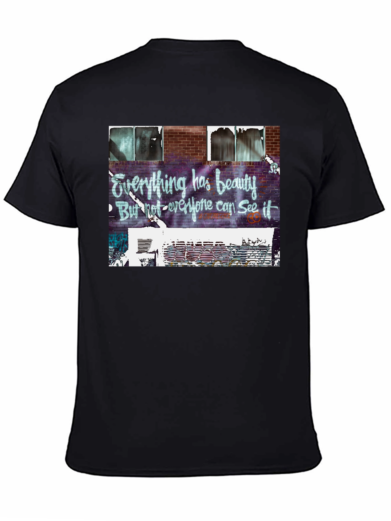 Beauty Graffiti Graphic Tee - Street Art Style