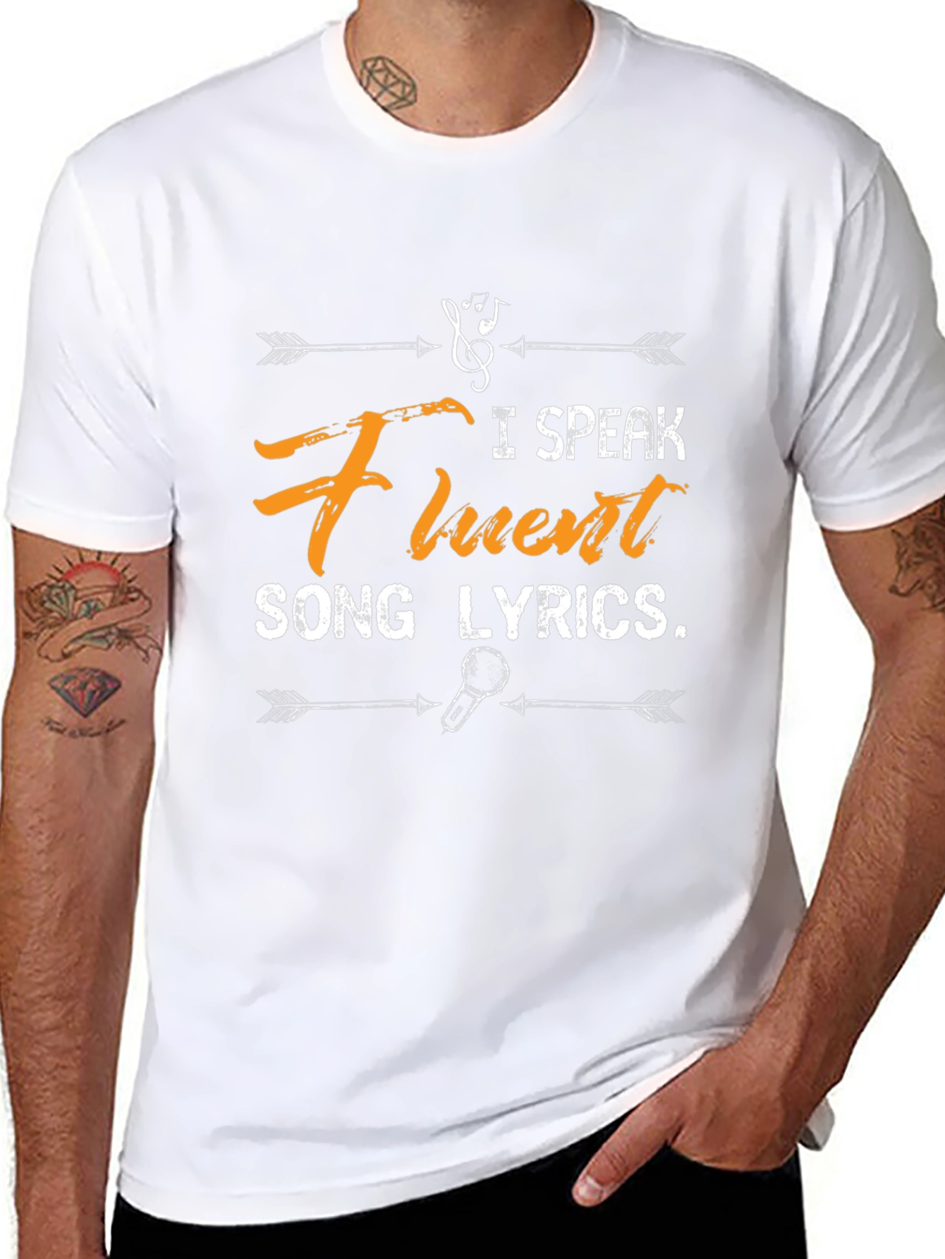 Fluent Song Lyrics Black Graphic Tee