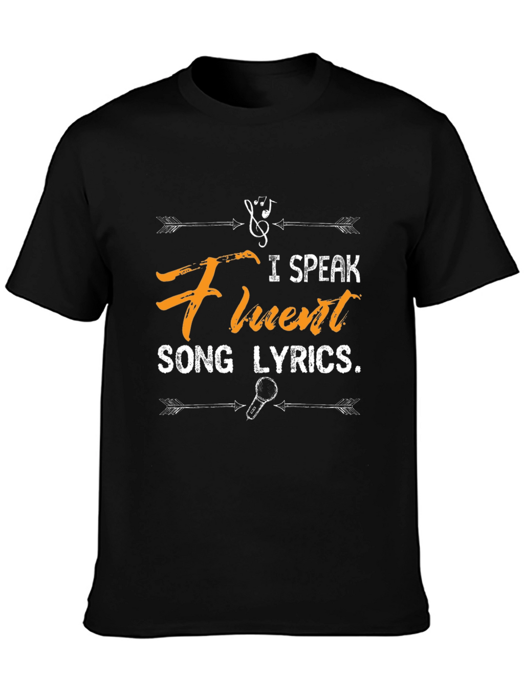 Fluent Song Lyrics Black Graphic Tee