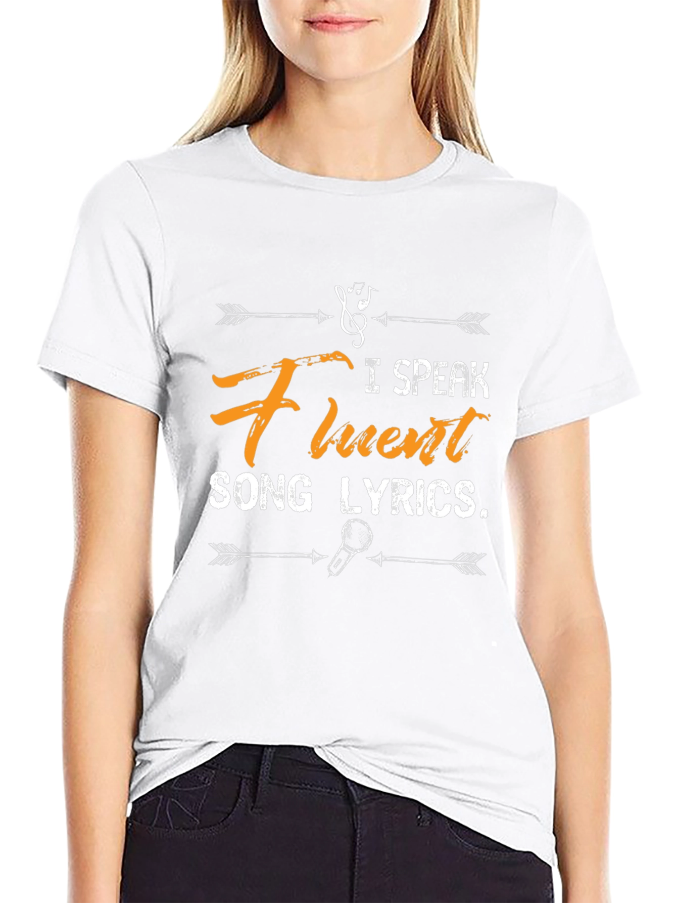 Fluent Song Lyrics Black Graphic Tee
