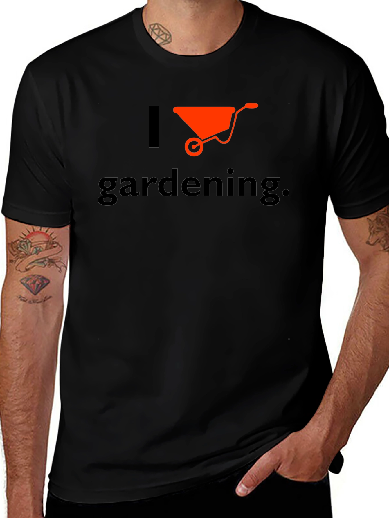 I Love Gardening T-Shirt - Wheelbarrow Graphic