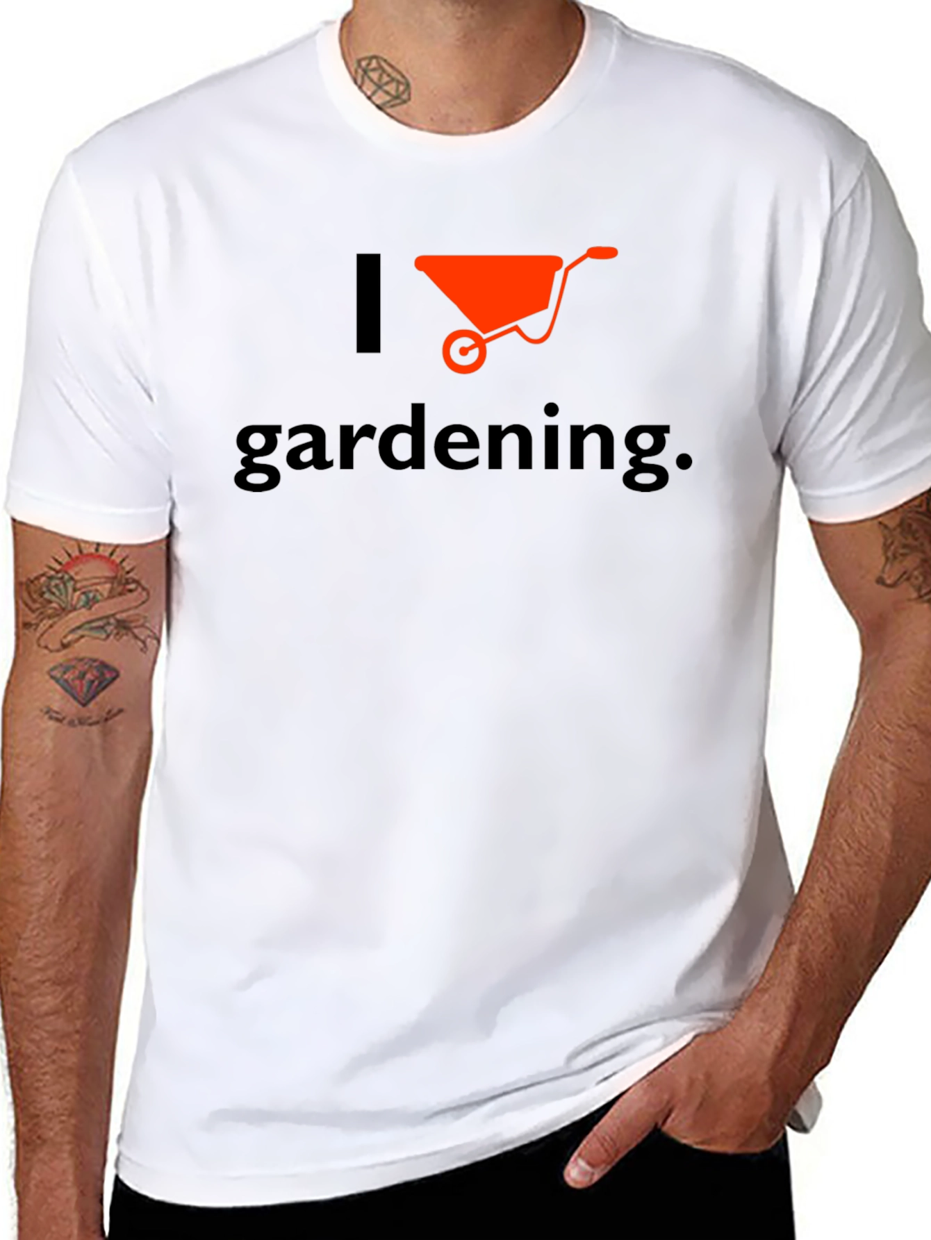 I Love Gardening T-Shirt - Wheelbarrow Graphic