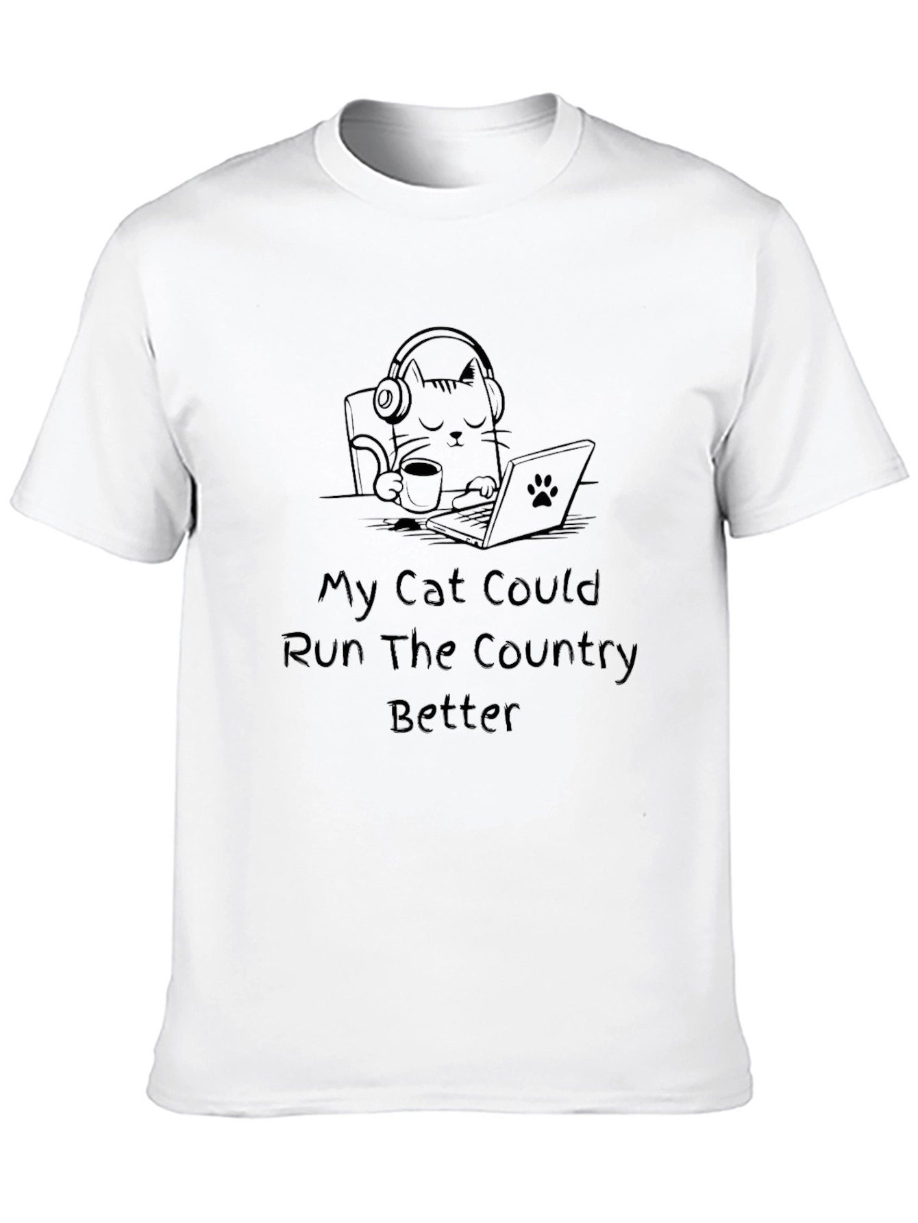Funny Cat Run Country T-Shirt