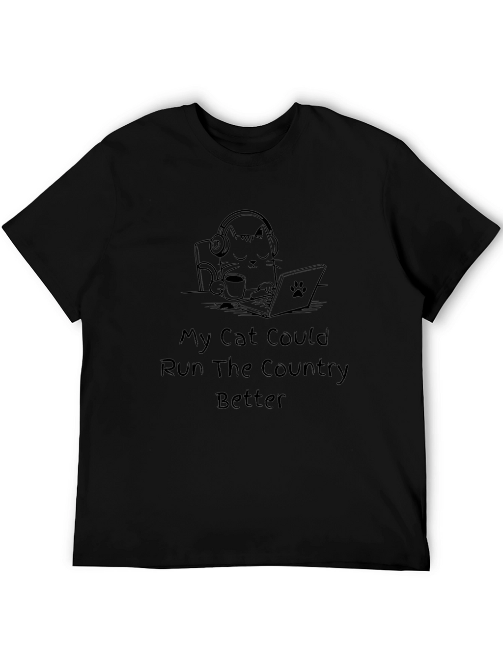 Funny Cat Run Country T-Shirt