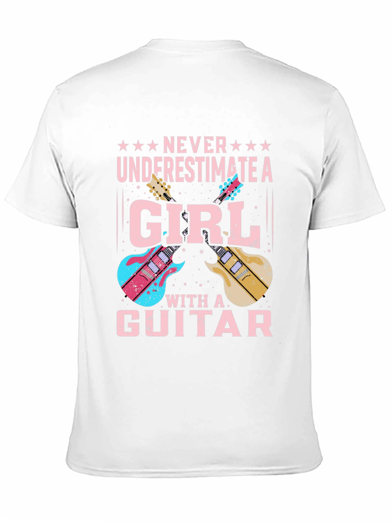 Girl Guitarist Black T-Shirt