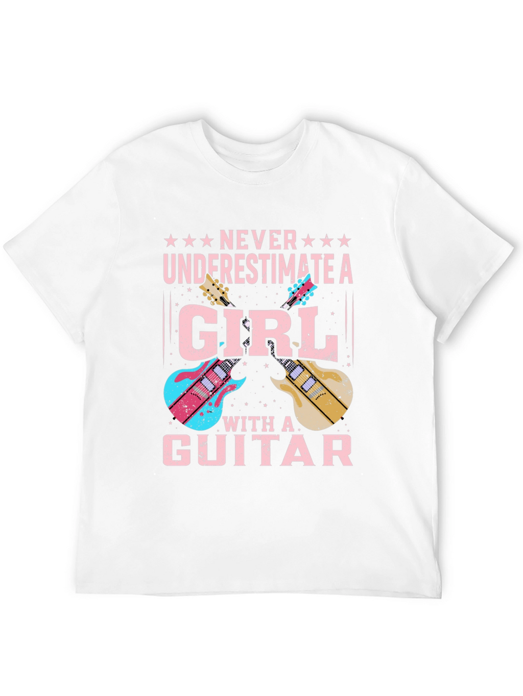 Girl Guitarist Black T-Shirt