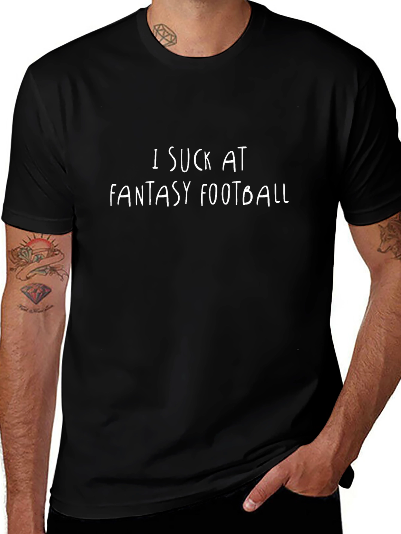Funny Fantasy Football T-Shirt - I Suck At Fantasy Football Tee