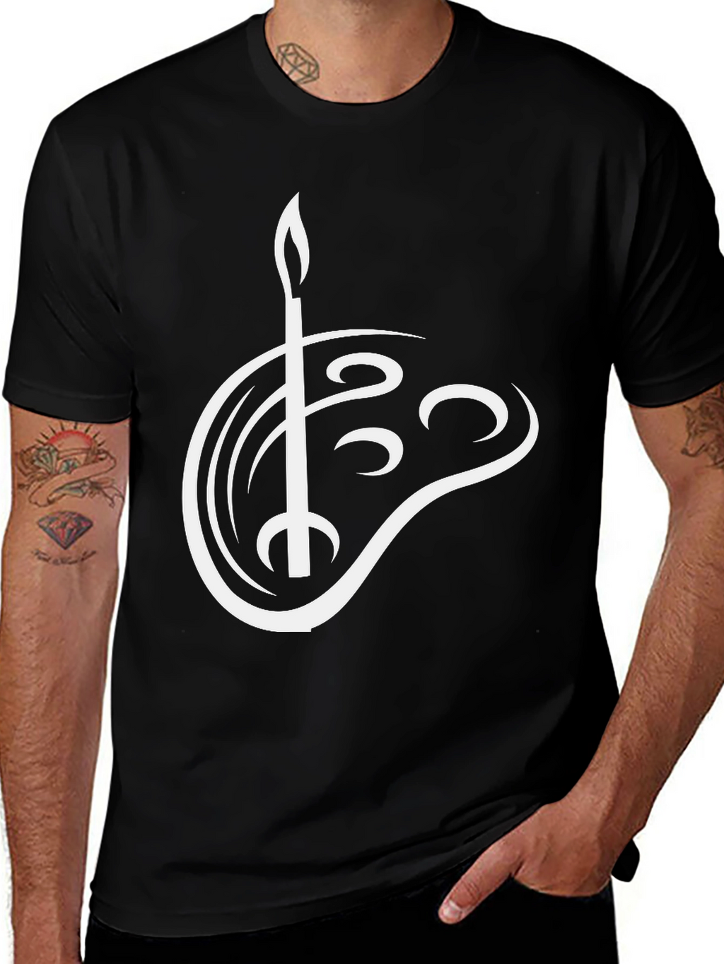 Artist Palette Graphic T-Shirt - Black