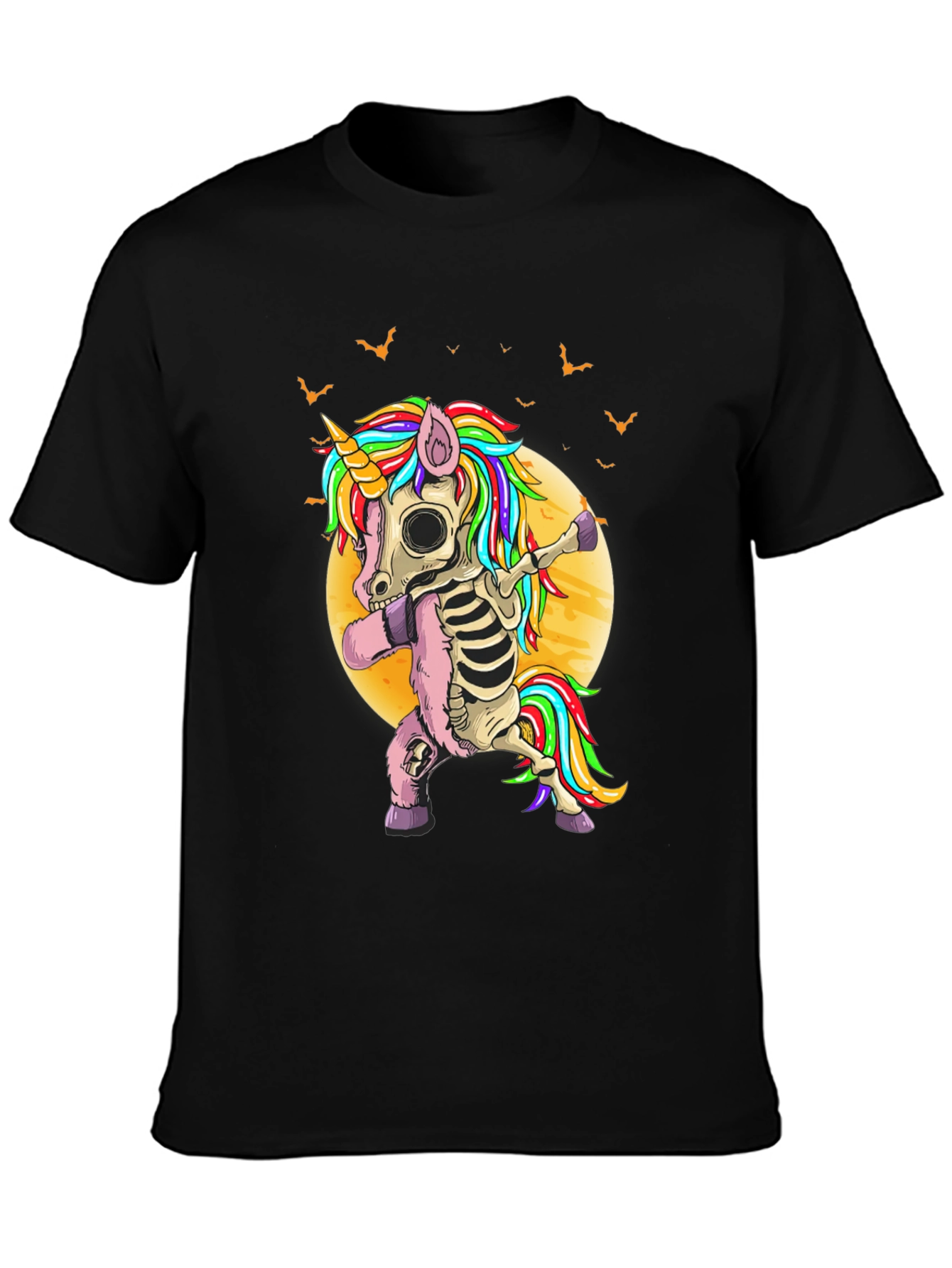Halloween Skeleton Unicorn Dabbing T-Shirt