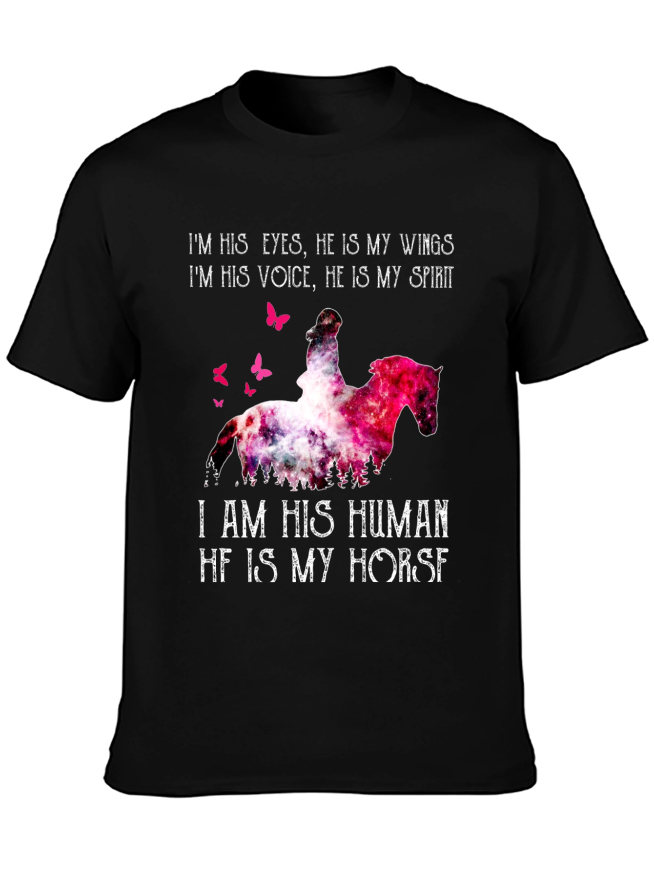 Horse Lover Graphic Tee: I Am His Human