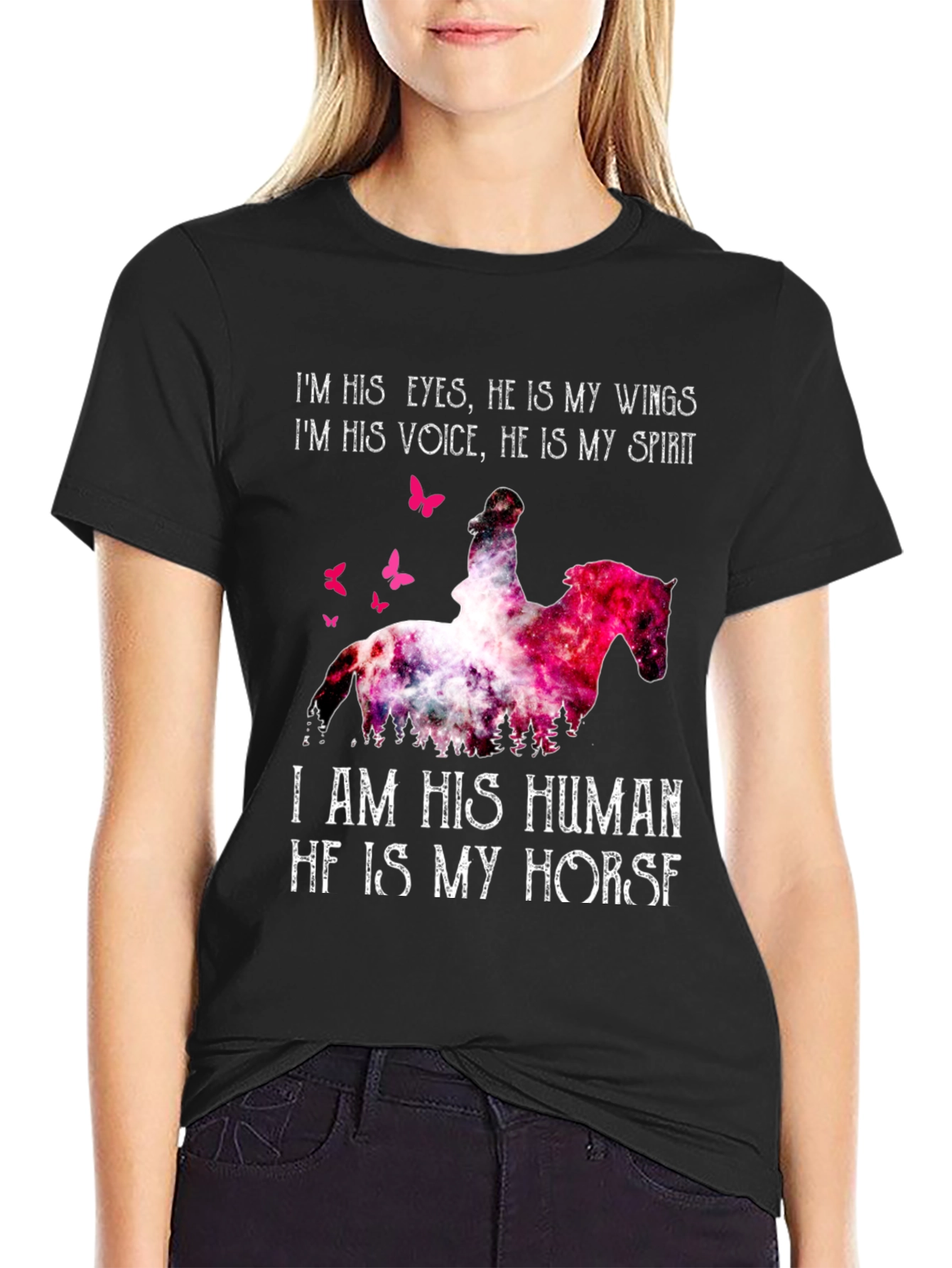 Horse Lover Graphic Tee: I Am His Human