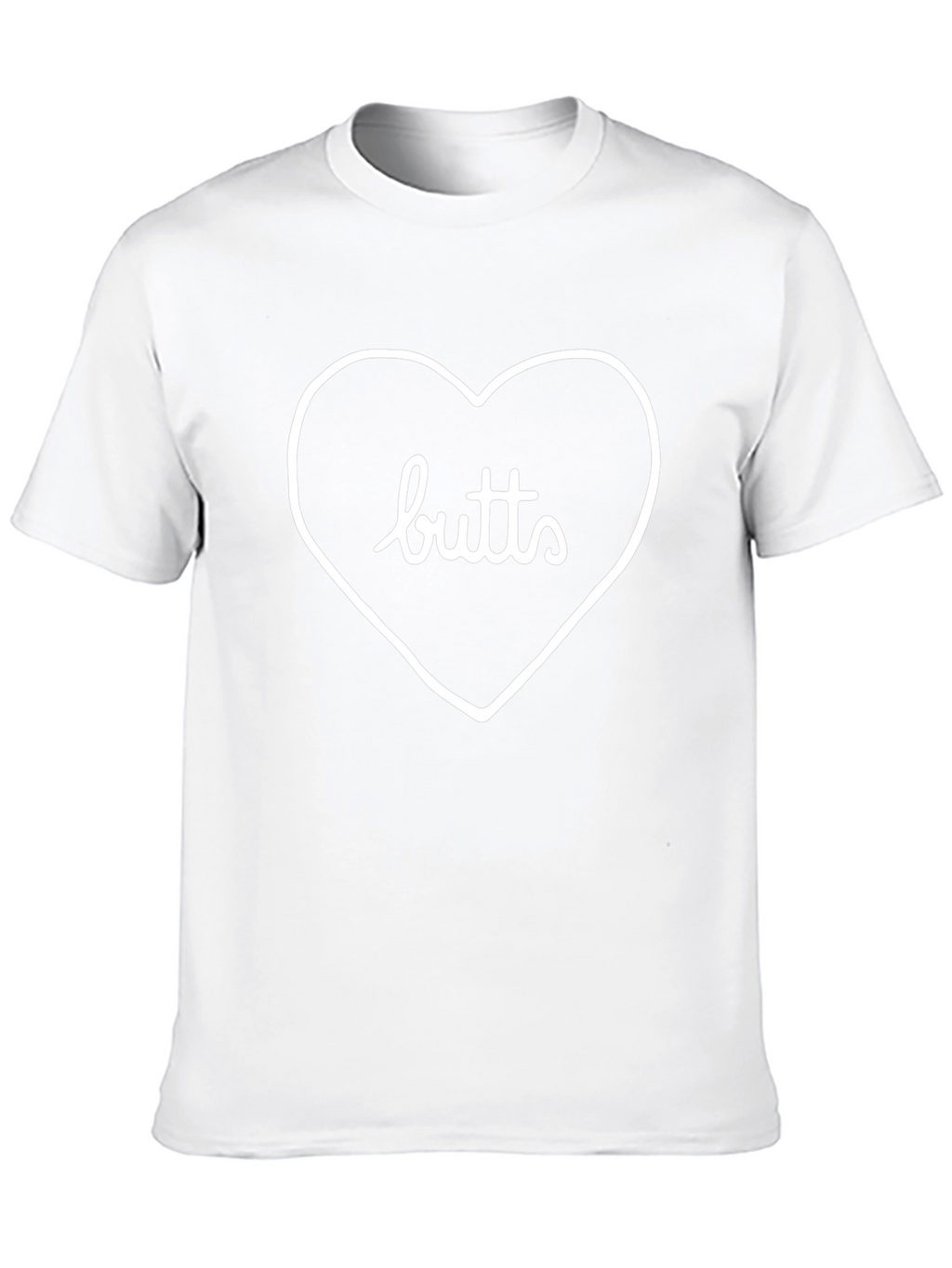 Funny Butts Heart Graphic Black T-Shirt