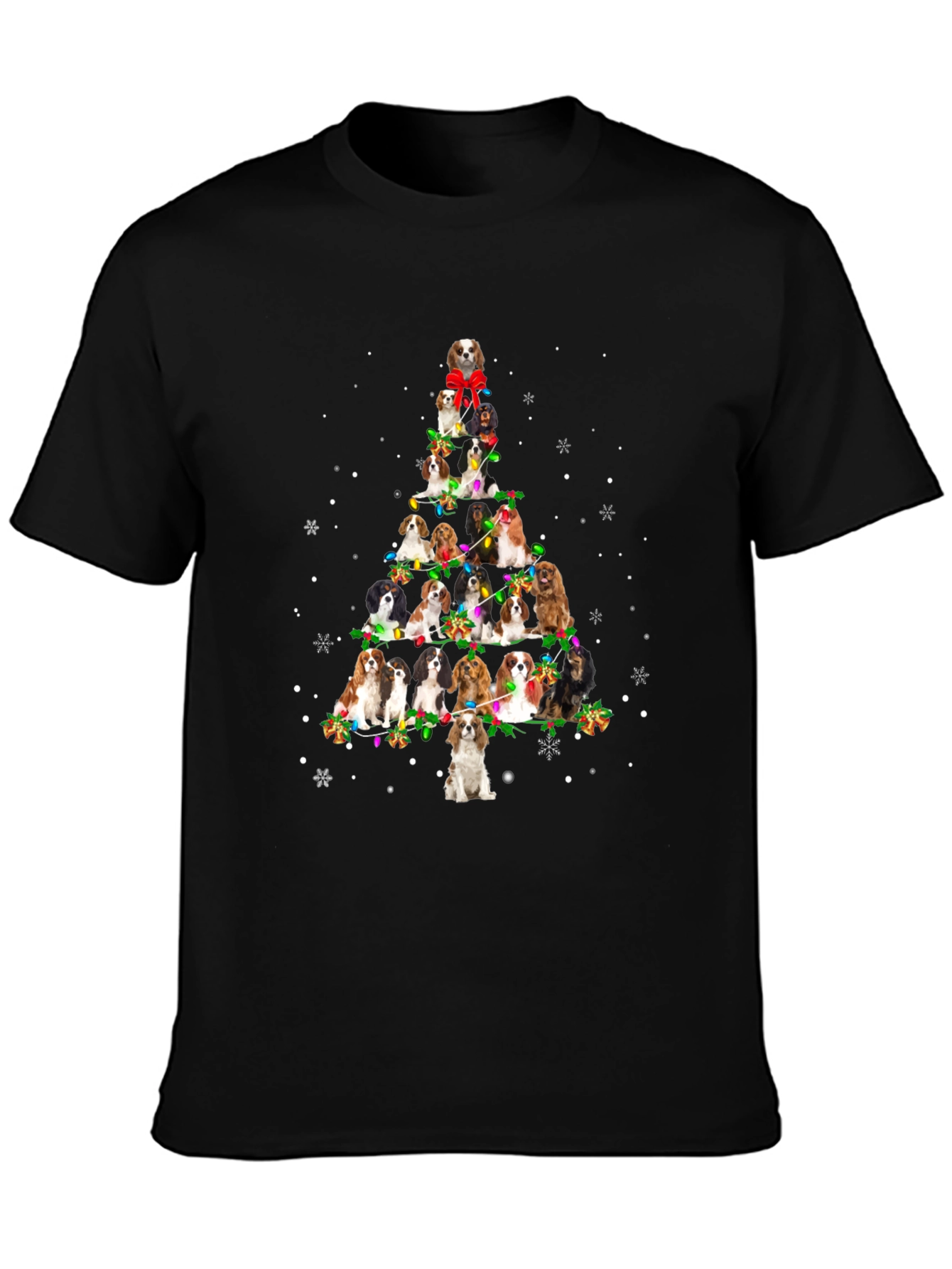 Dog Christmas Tree Graphic T-Shirt