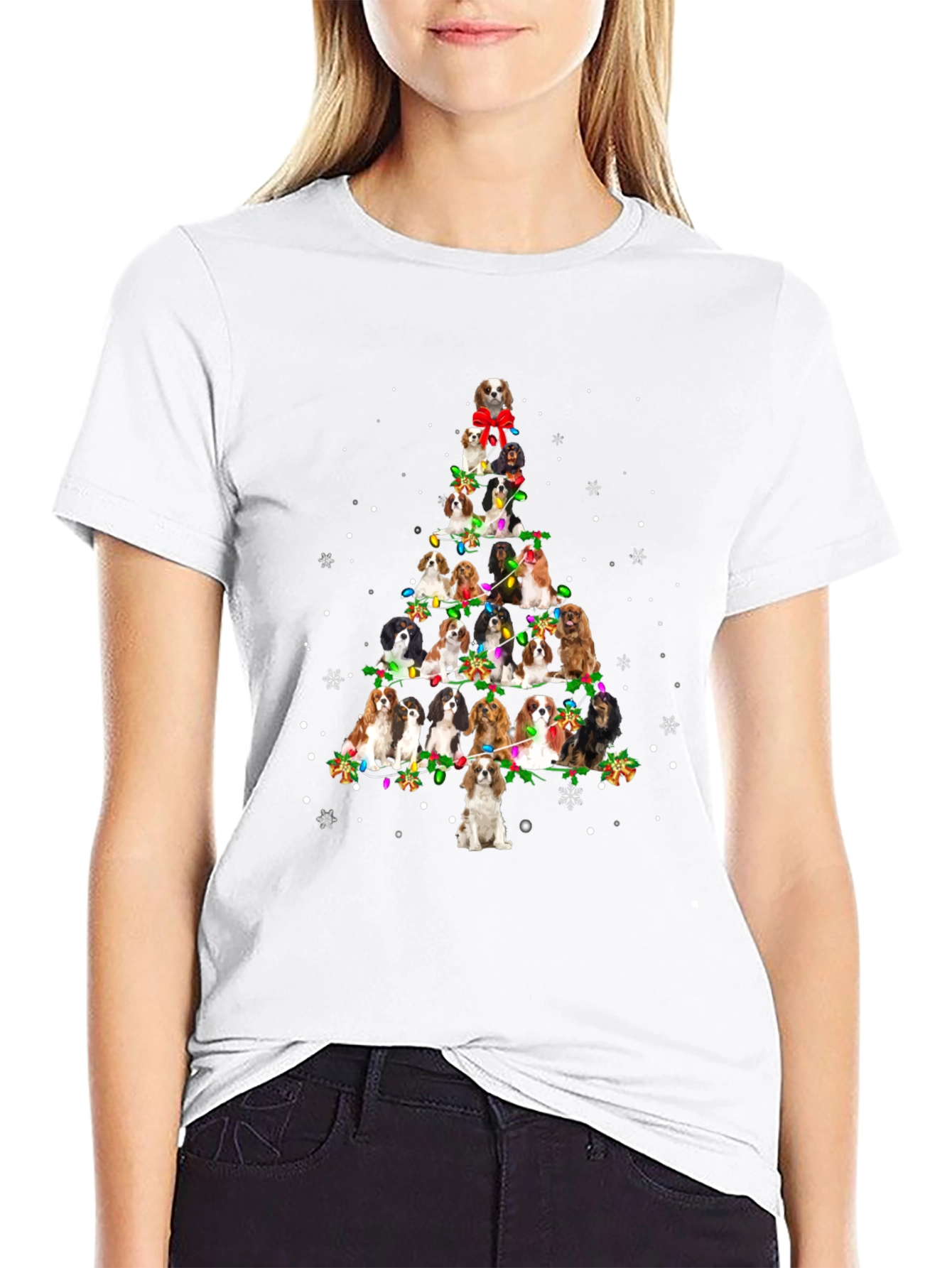 Dog Christmas Tree Graphic T-Shirt