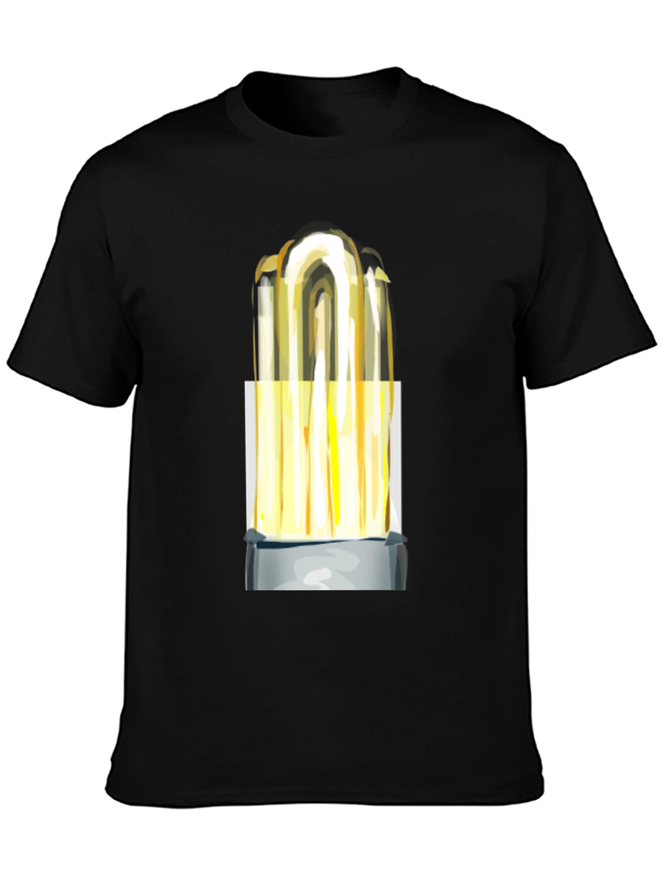 Abstract Light Bulb Graphic Tee - Modern Art Shirt