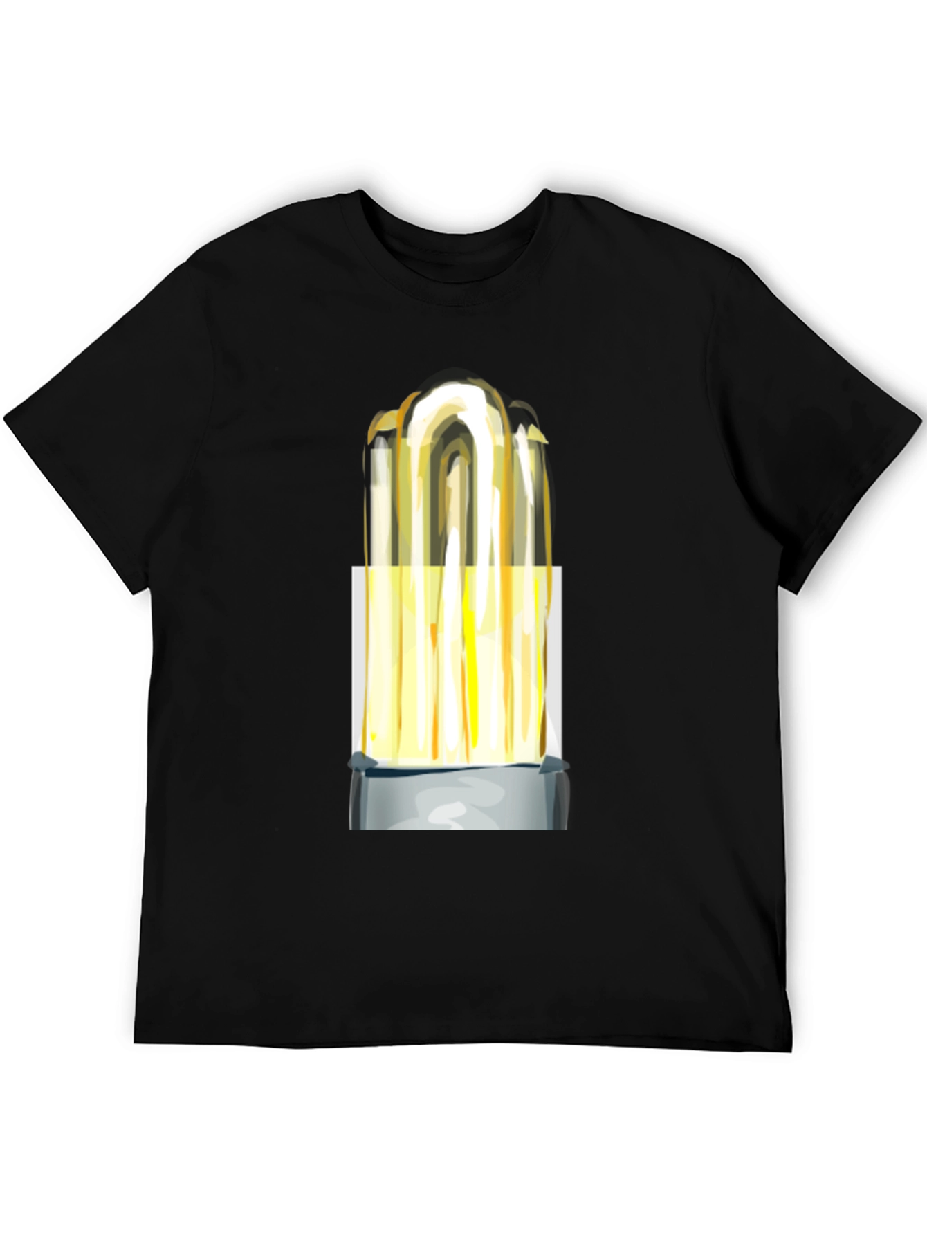 Abstract Light Bulb Graphic Tee - Modern Art Shirt