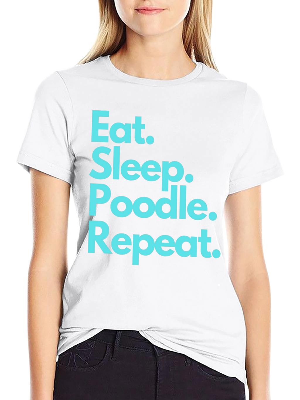 Eat Sleep Poodle Repeat Black T-Shirt