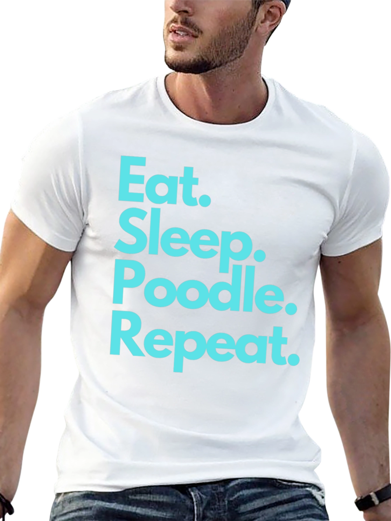 Eat Sleep Poodle Repeat Black T-Shirt