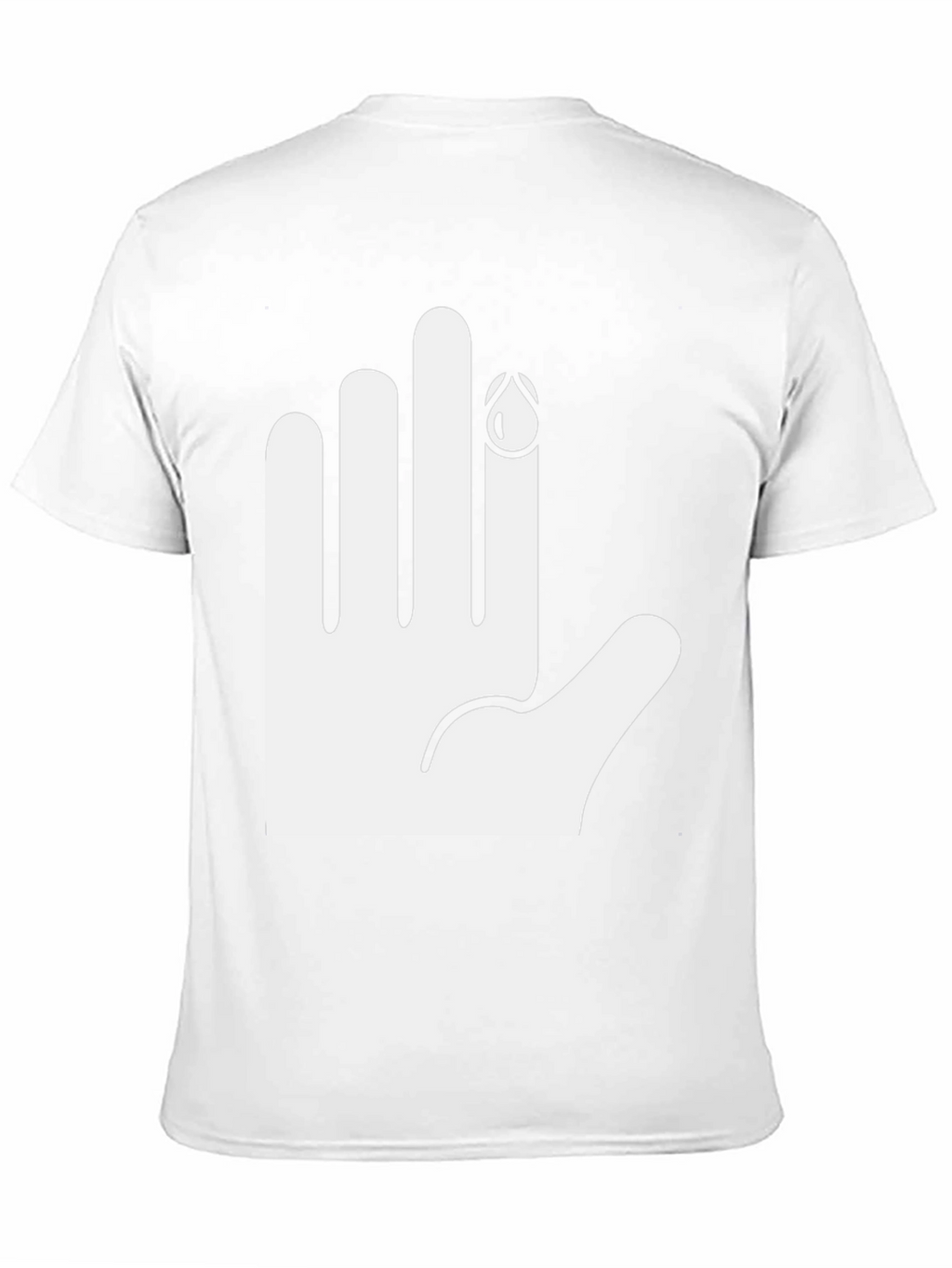 Black Graphic T-Shirt: Bloody Finger Design