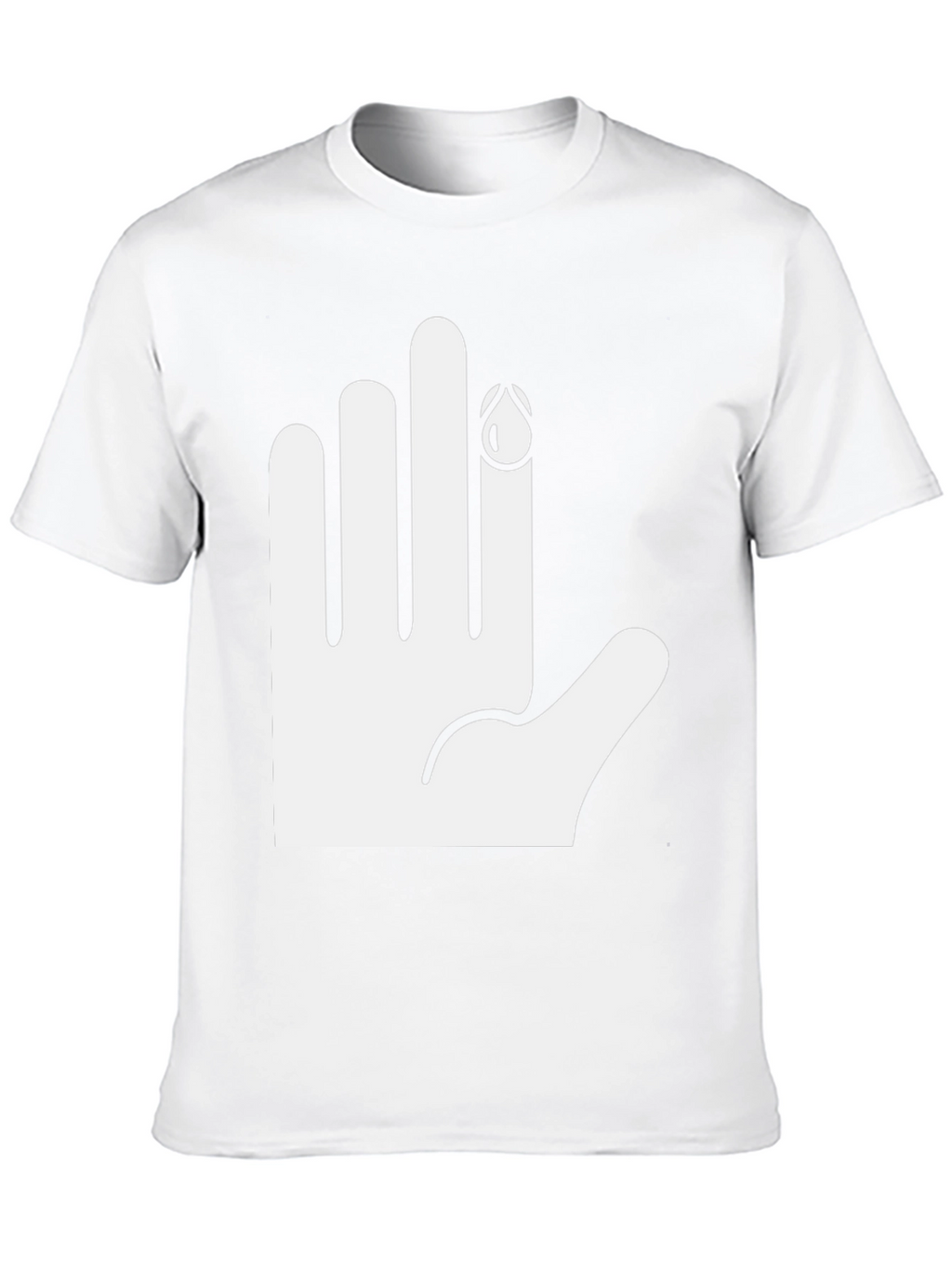 Black Graphic T-Shirt: Bloody Finger Design