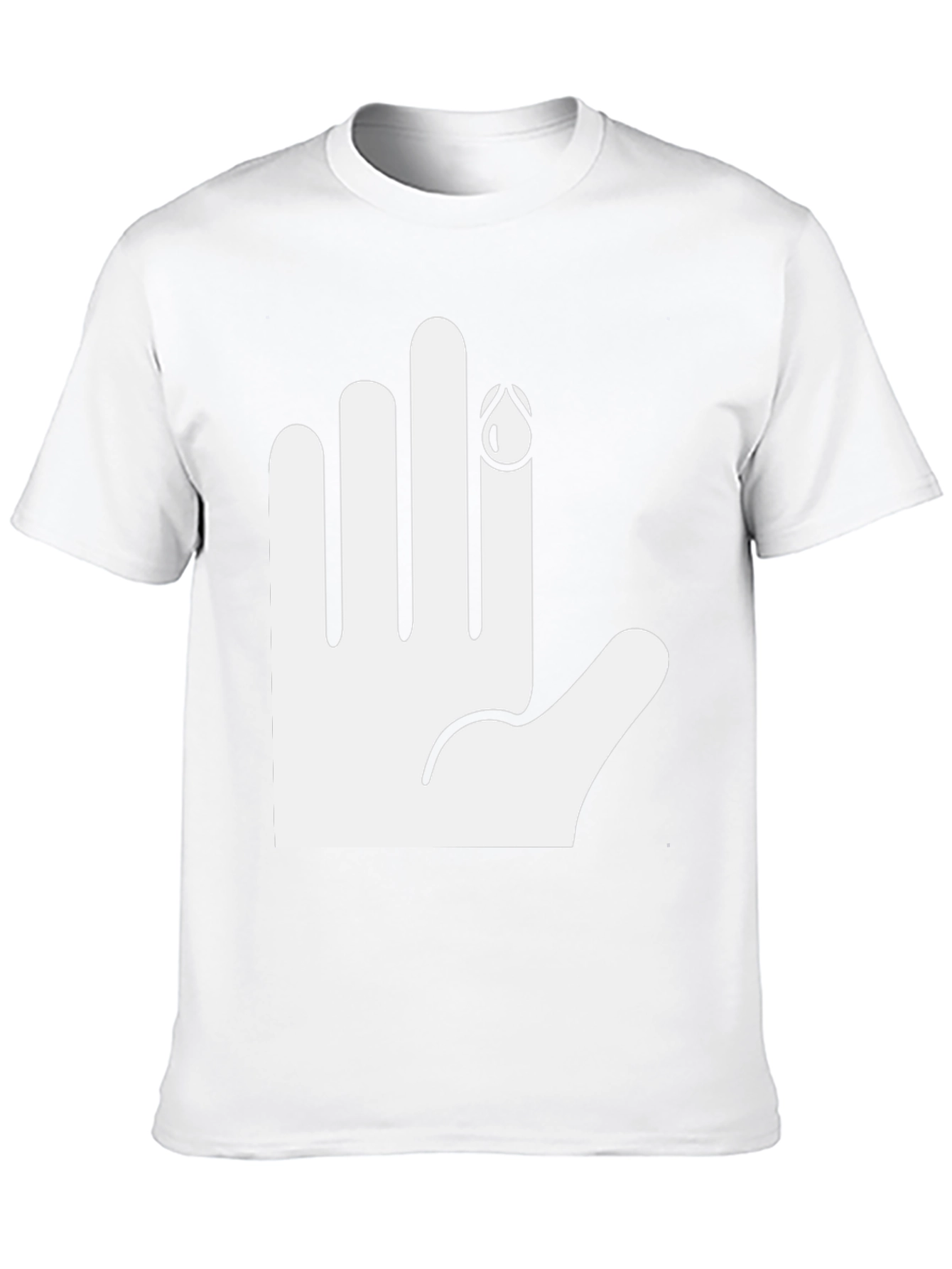 Black Graphic T-Shirt: Bloody Finger Design