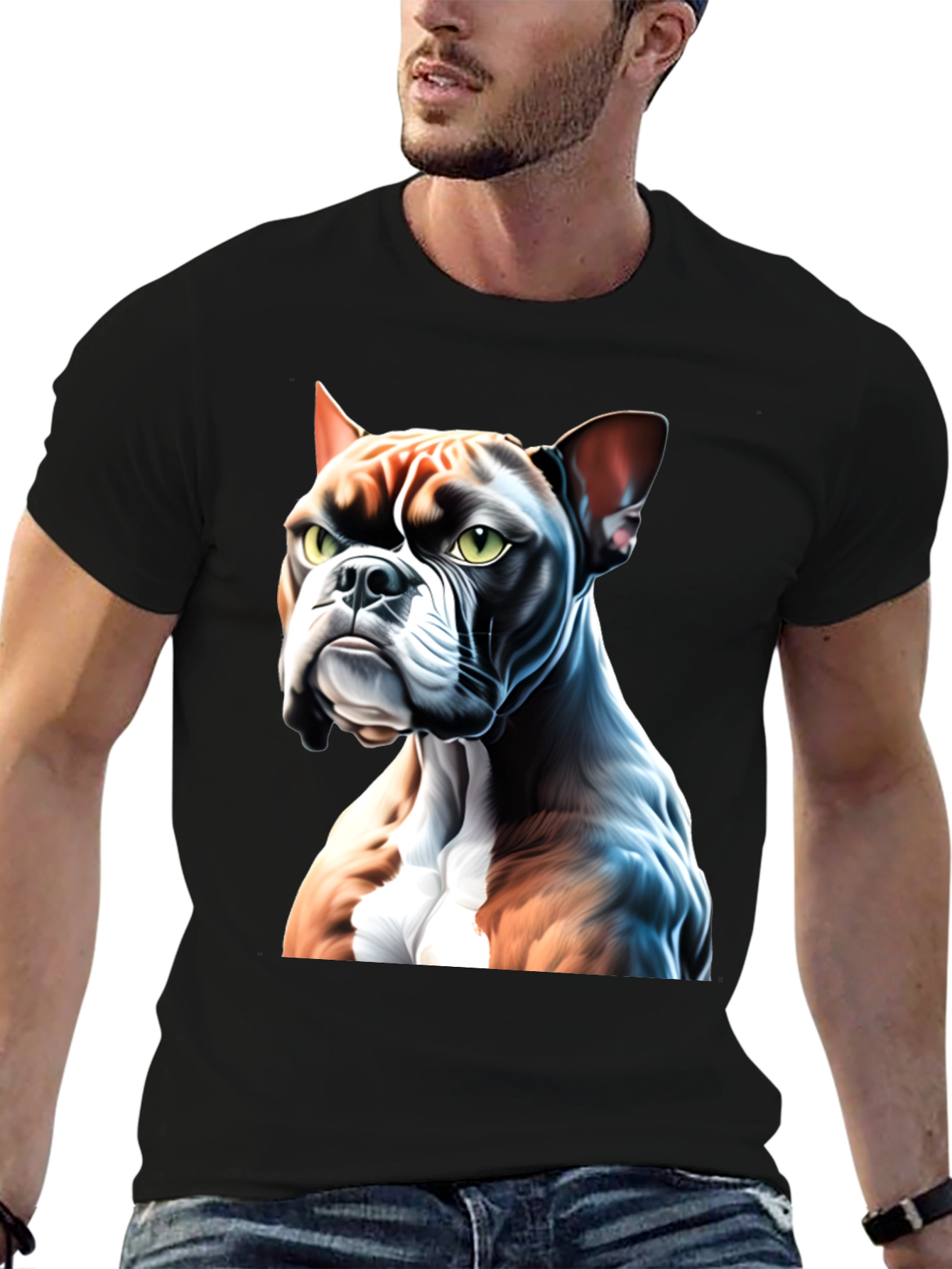 Bulldog Graphic Tee - Mens Black T-Shirt