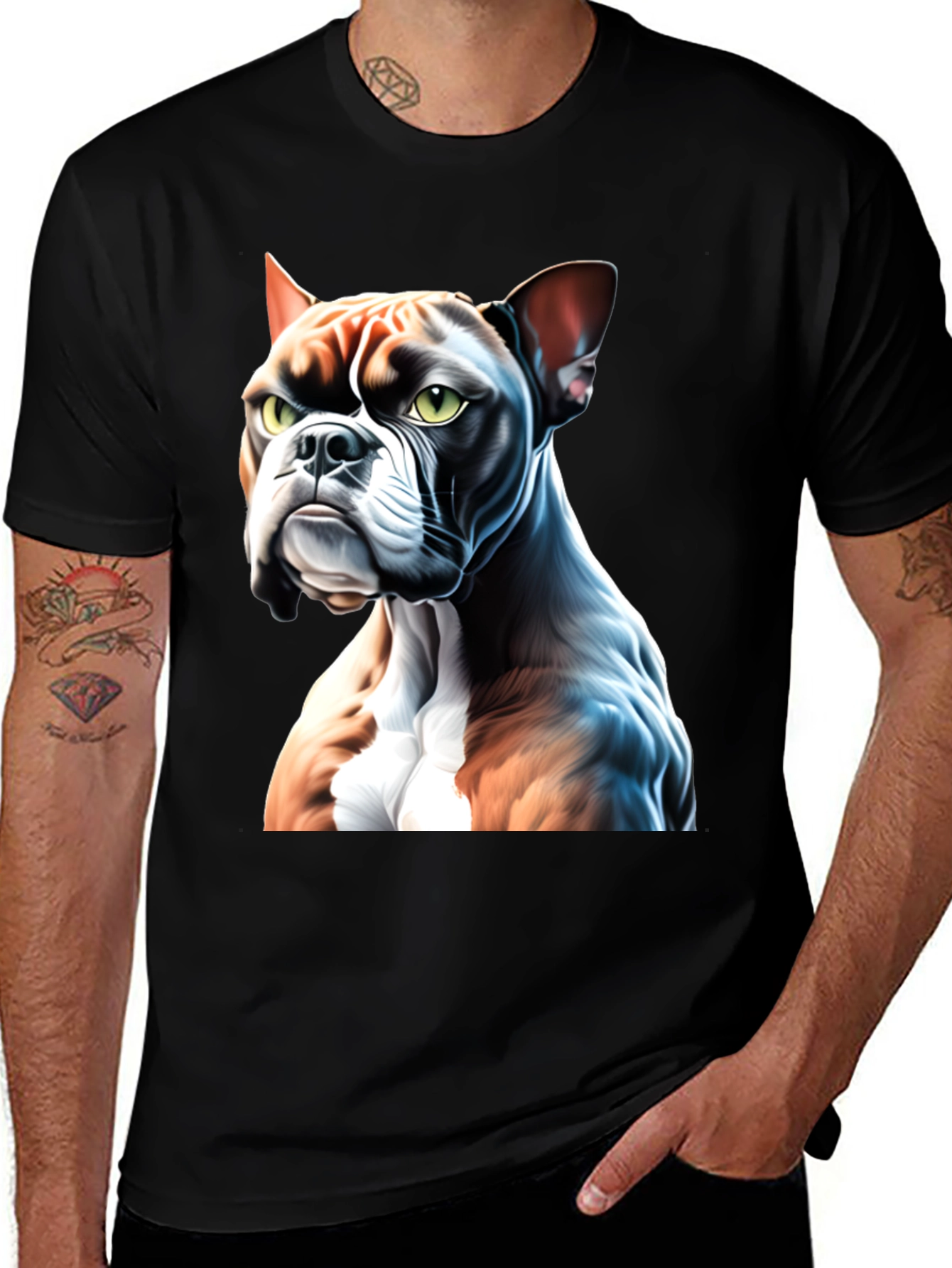 Bulldog Graphic Tee - Mens Black T-Shirt