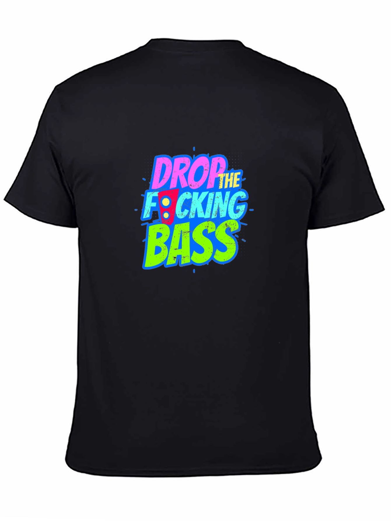 Drop the Bass Graphic Tee - Black Cotton Comfort