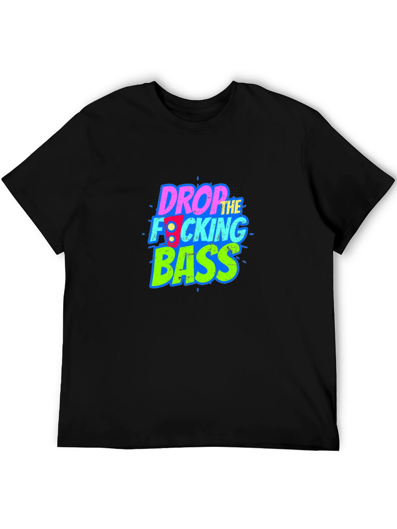 Drop the Bass Graphic Tee - Black Cotton Comfort