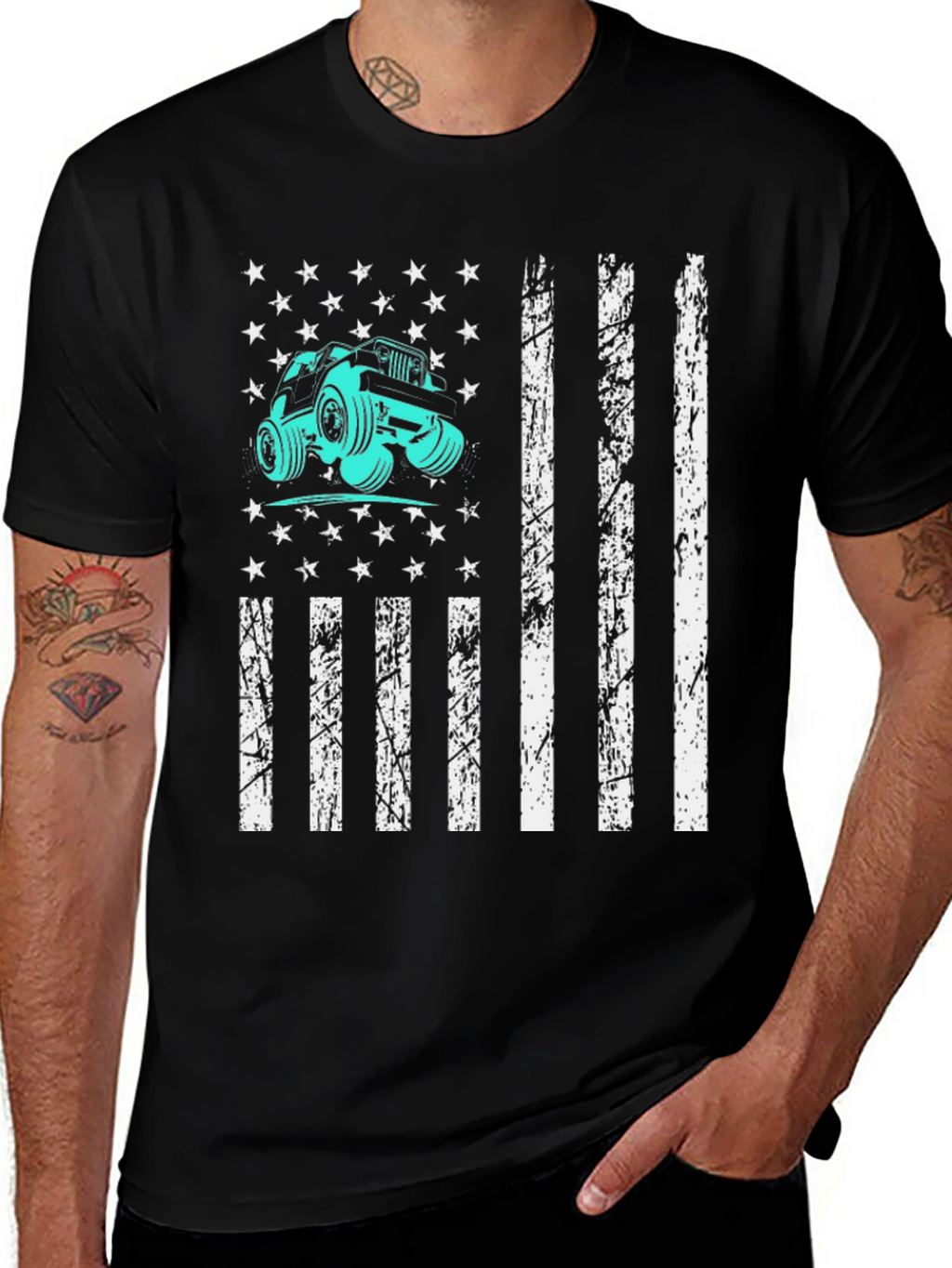 Jeep American Flag Graphic Tee