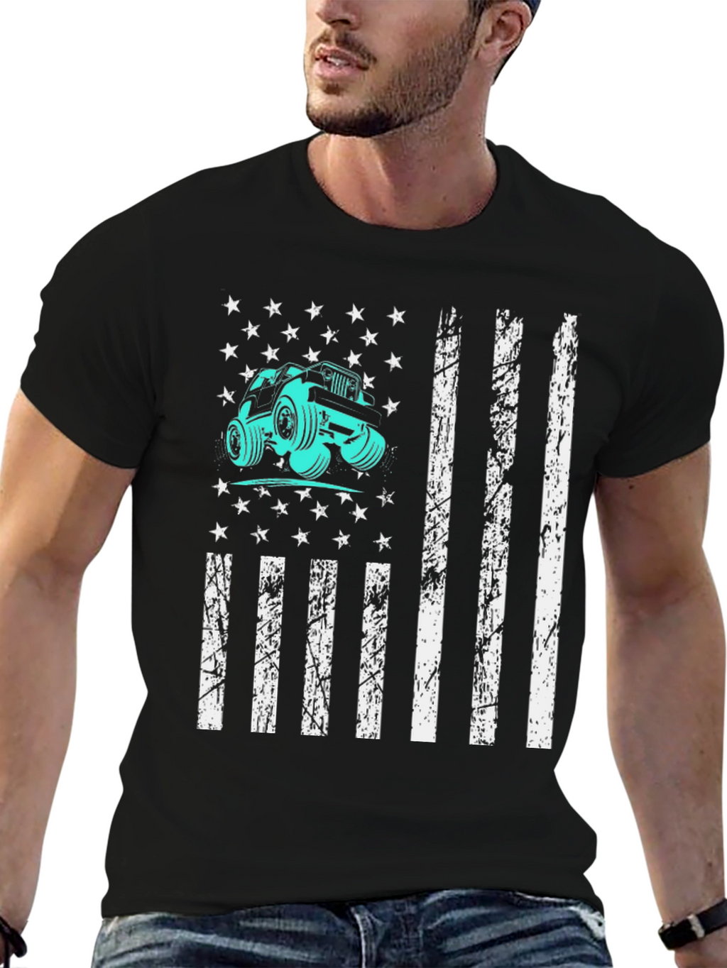 Jeep American Flag Graphic Tee