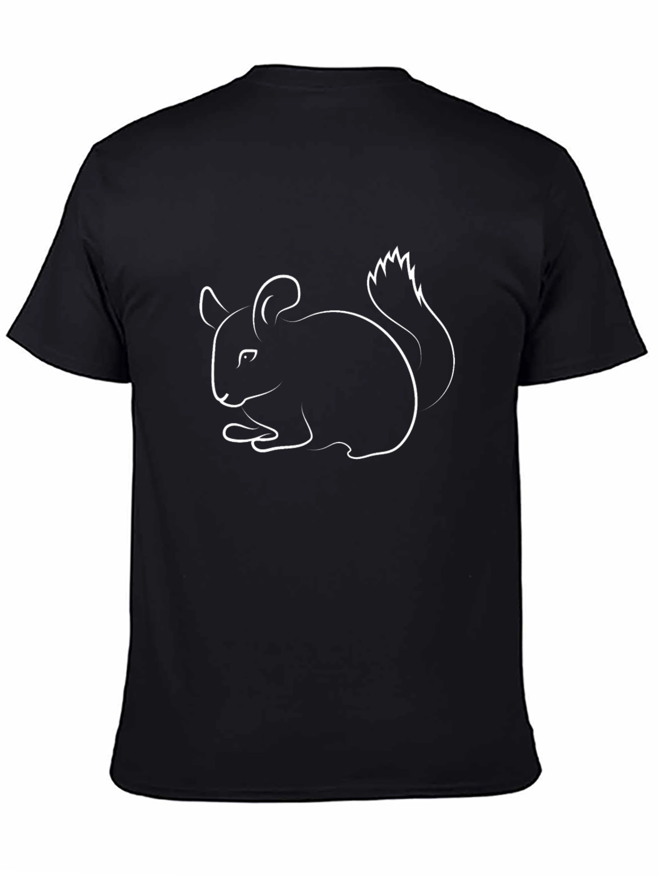 Chinchilla Graphic Tee - Mens Black Cotton T-Shirt