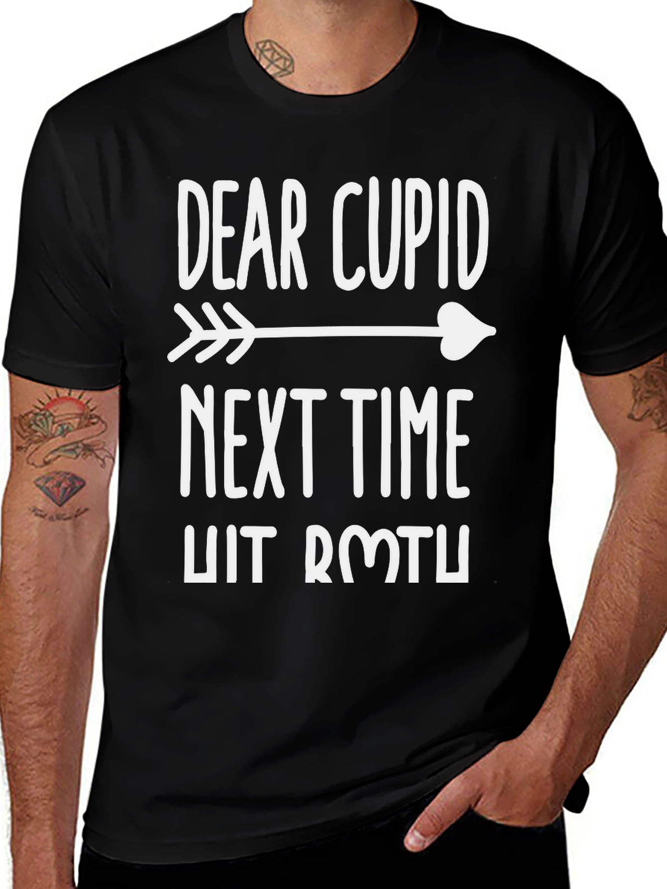 Dear Cupid Graphic T-Shirt - Mens Black Tee