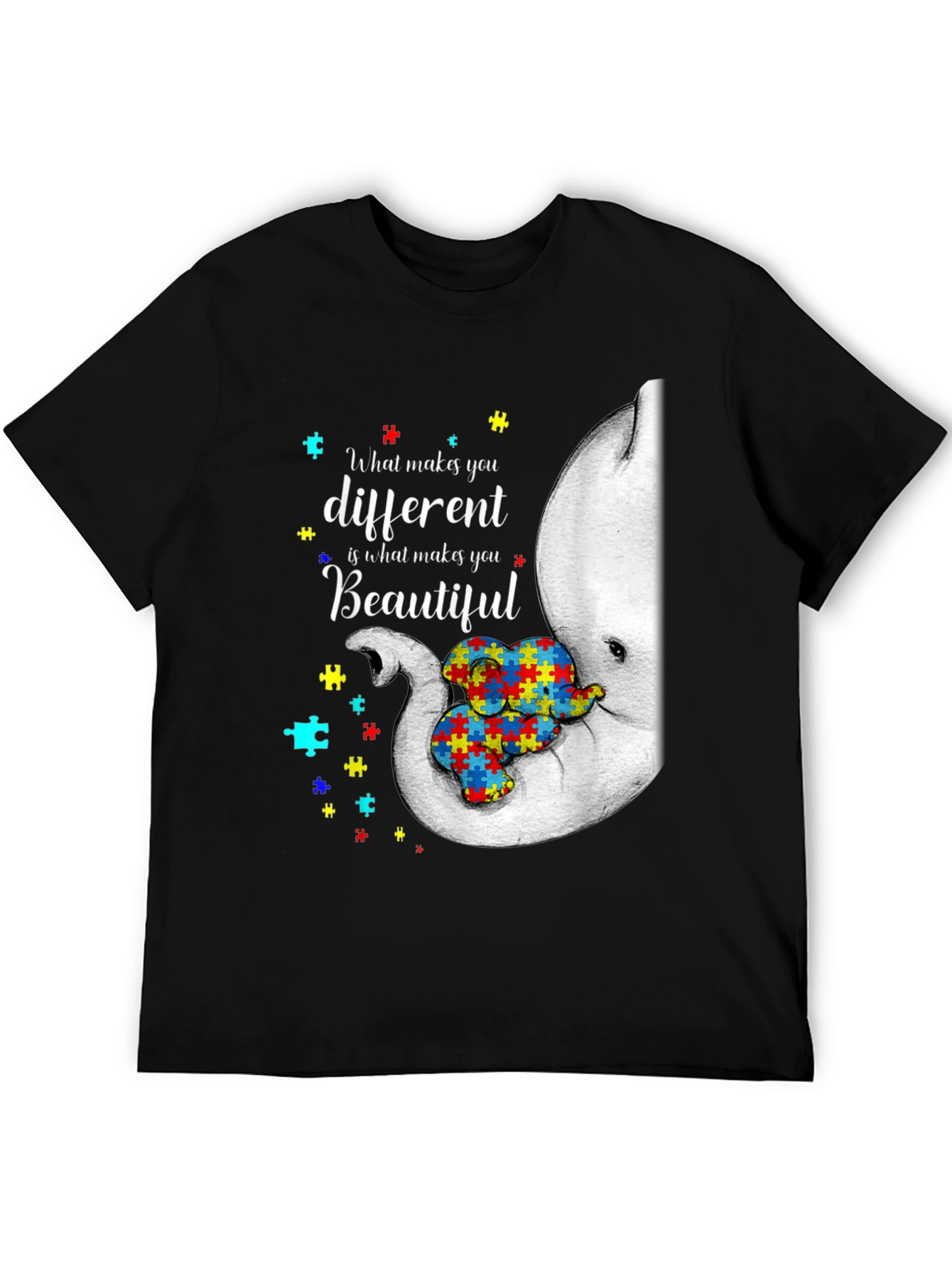 Autism Awareness Elephant T-Shirt - What Makes You Beautiful