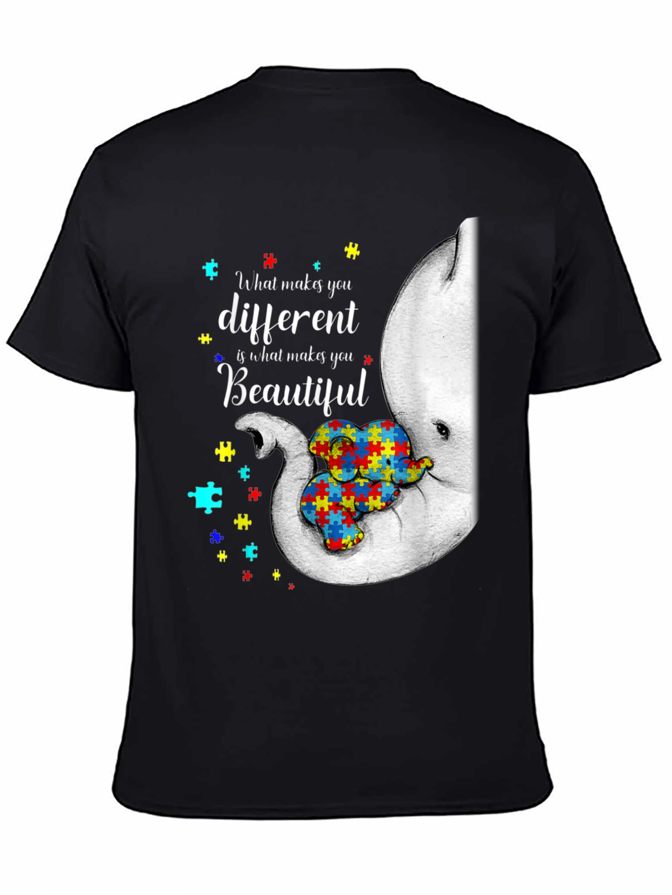 Autism Awareness Elephant T-Shirt - What Makes You Beautiful