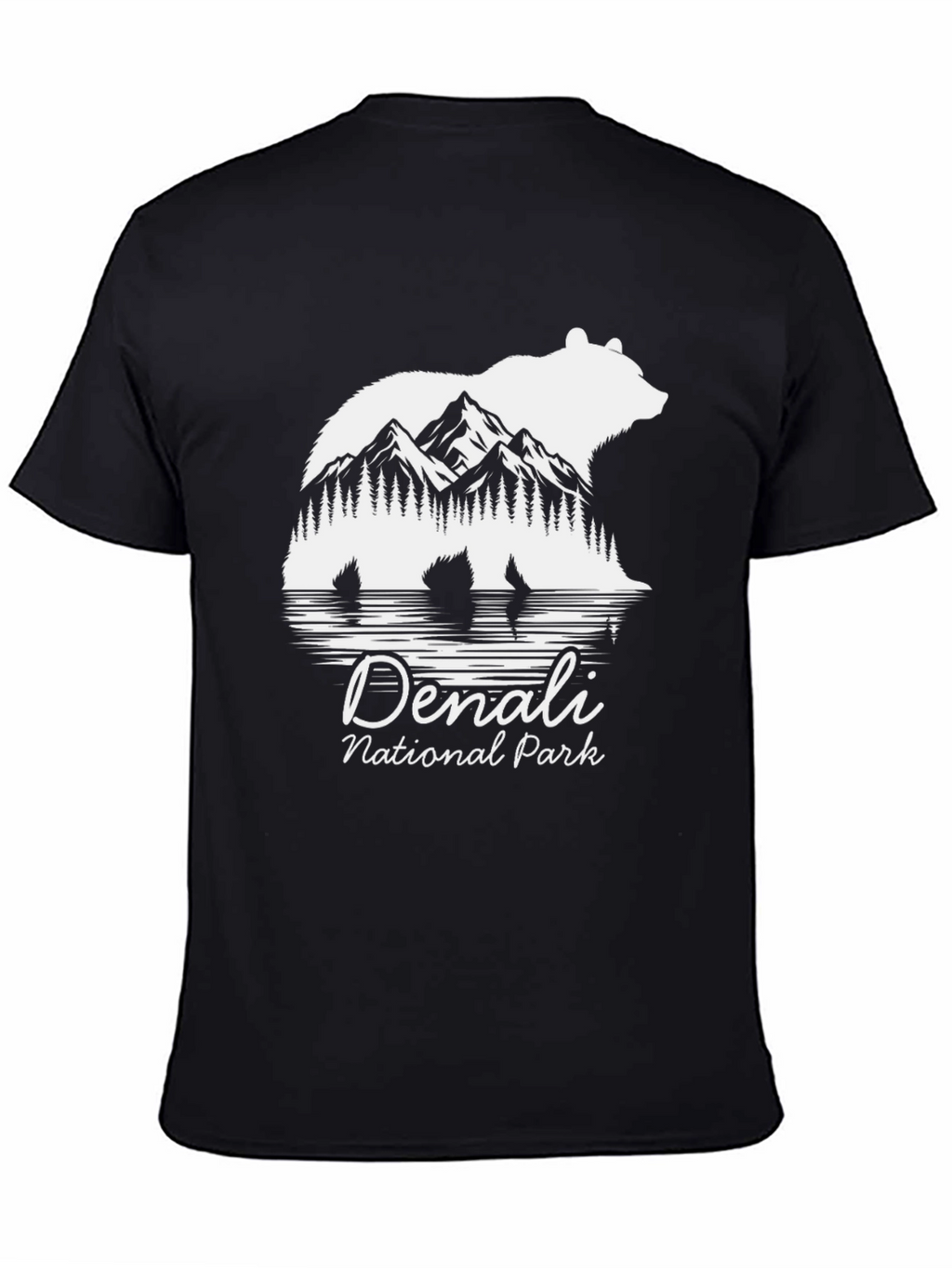 Denali National Park Bear Silhouette Graphic T-Shirt