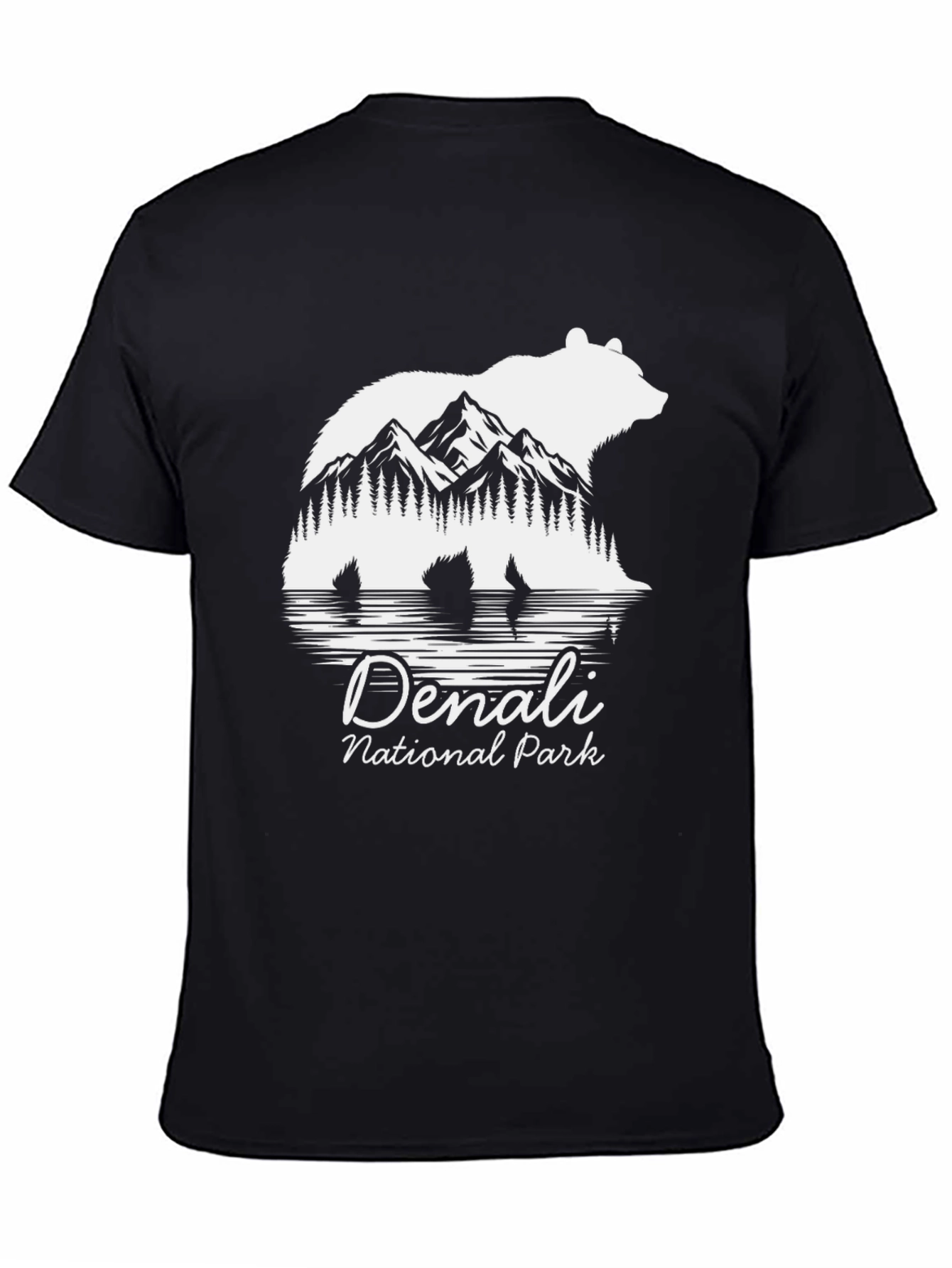 Denali National Park Bear Silhouette Graphic T-Shirt