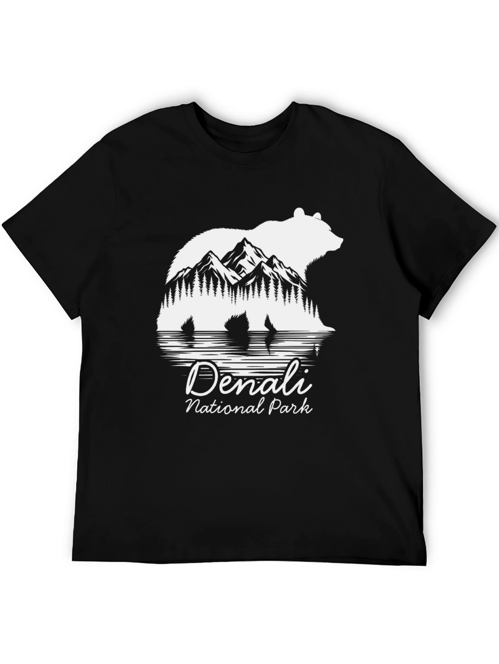 Denali National Park Bear Silhouette Graphic T-Shirt